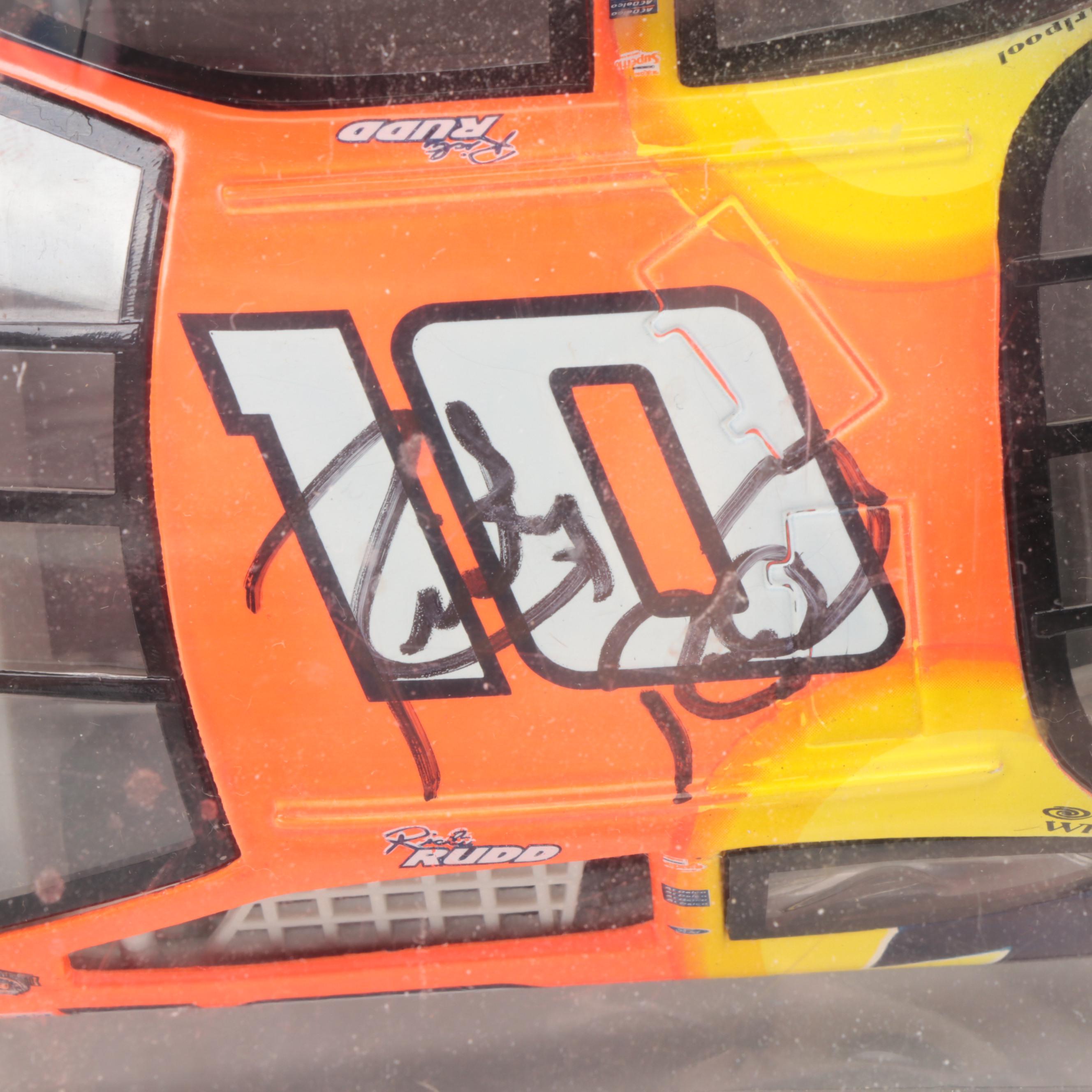 Rickey Rudd, Rickey Craven Tide Racing Team Signed Diecast Model NASCAR Cars