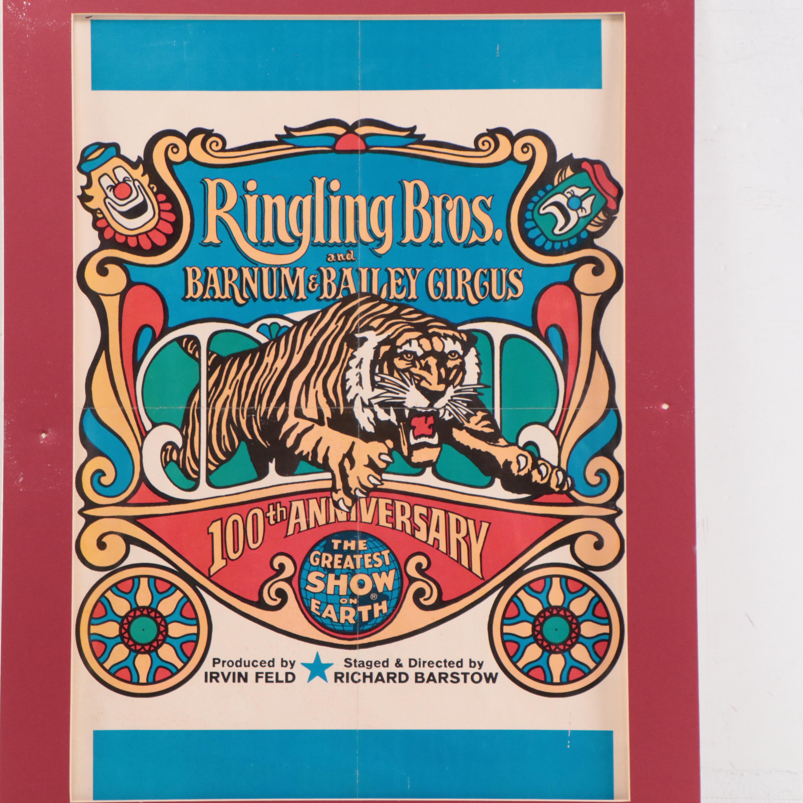 100th Anniversary Ringling Bros. and Barnum & Bailey Circus Event Poster