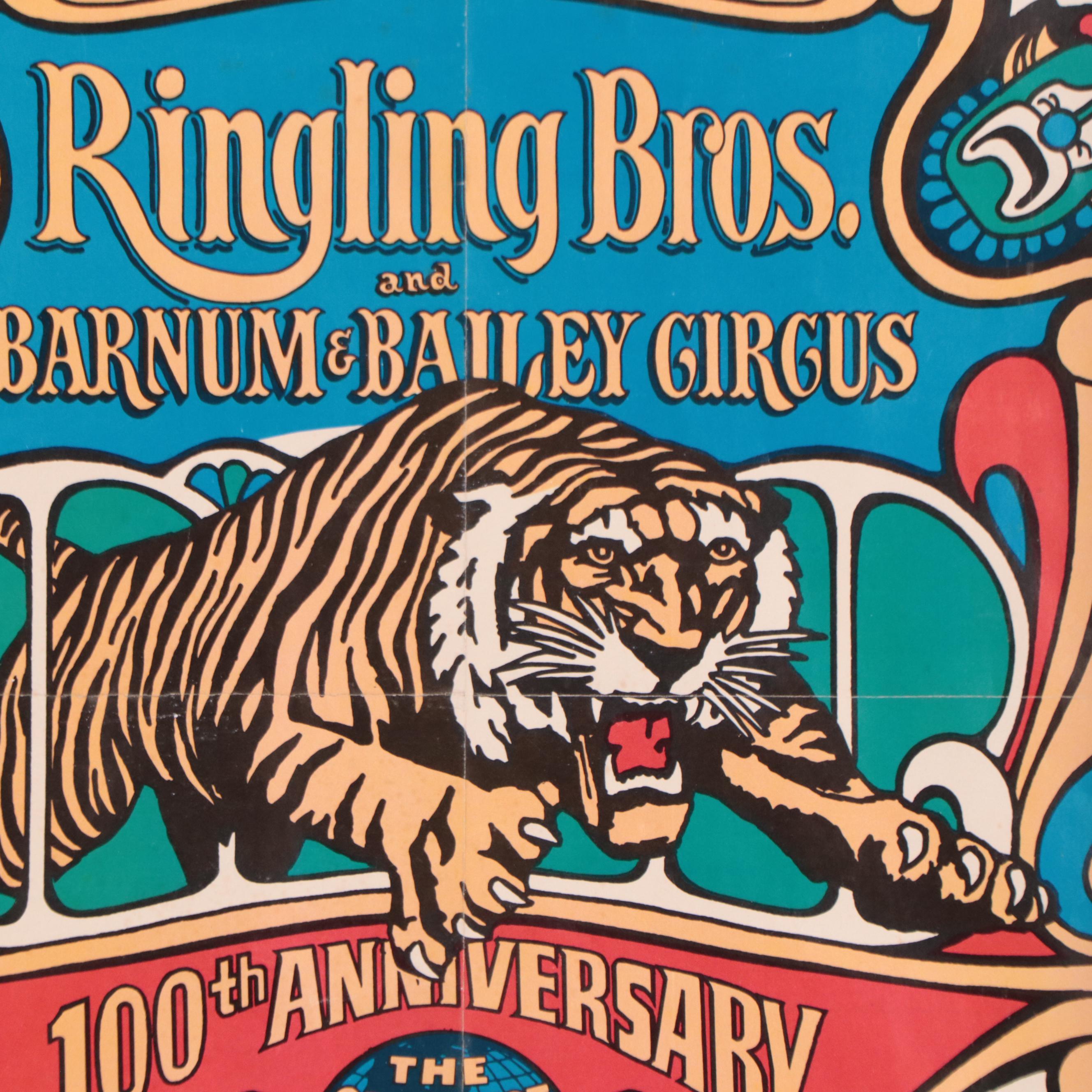 100th Anniversary Ringling Bros. and Barnum & Bailey Circus Event Poster