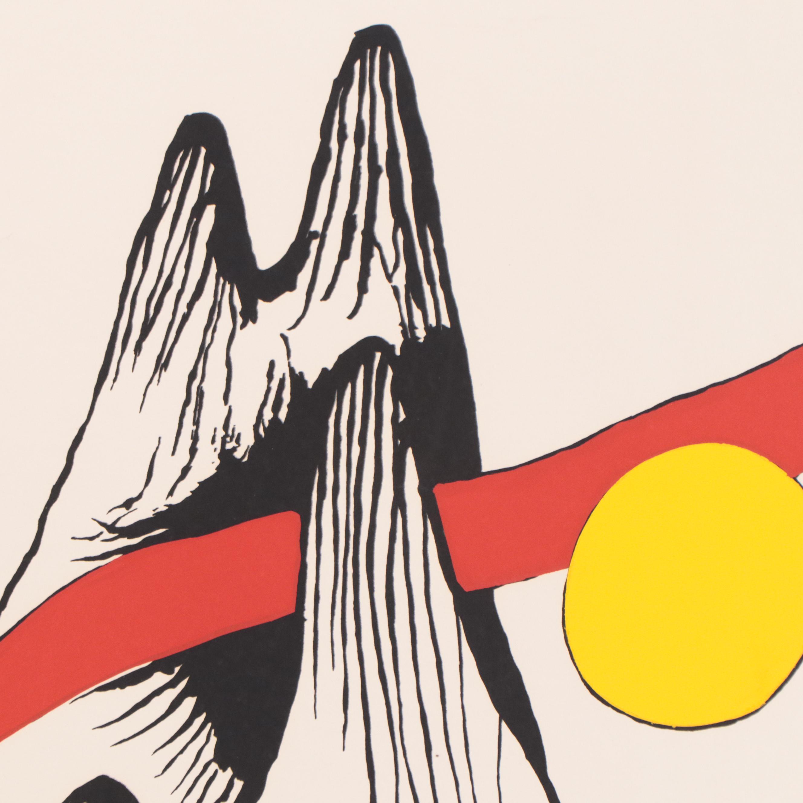 Serigraph After Alexander Calder "Mountain and Sun"
