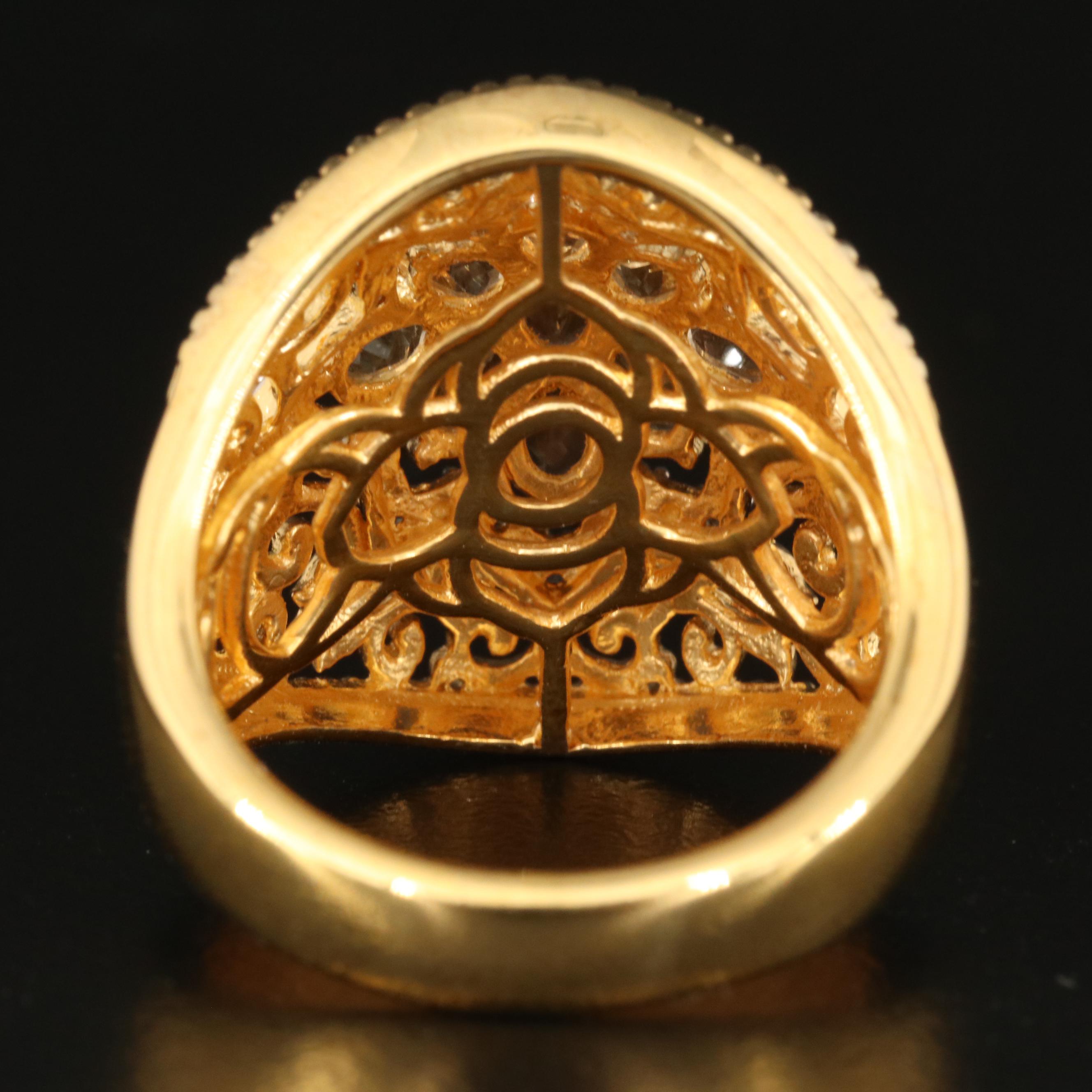 Sterling Topaz and White Zircon Ring