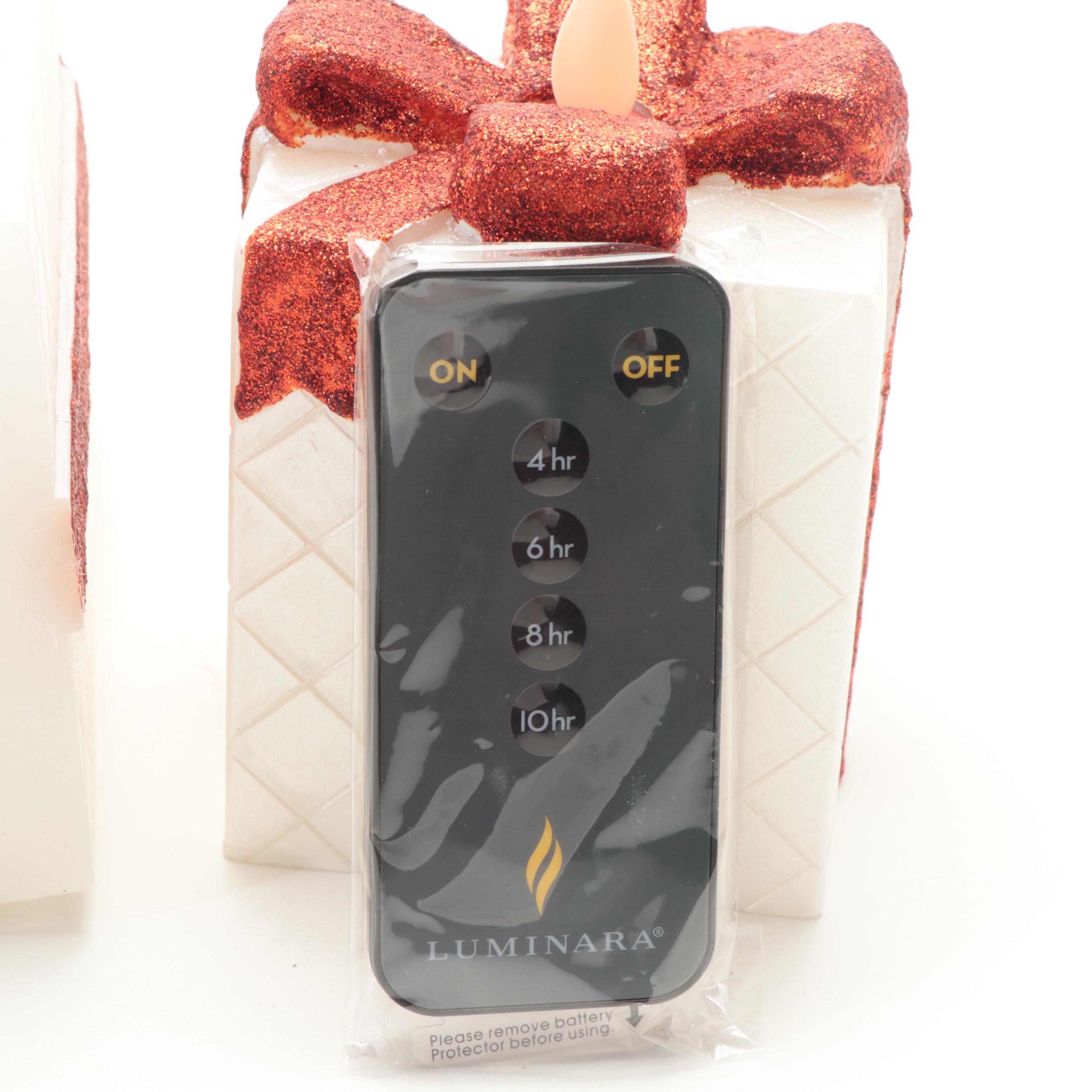 Martha Stewart Flameless Gift Box Pillar Candles EBTH