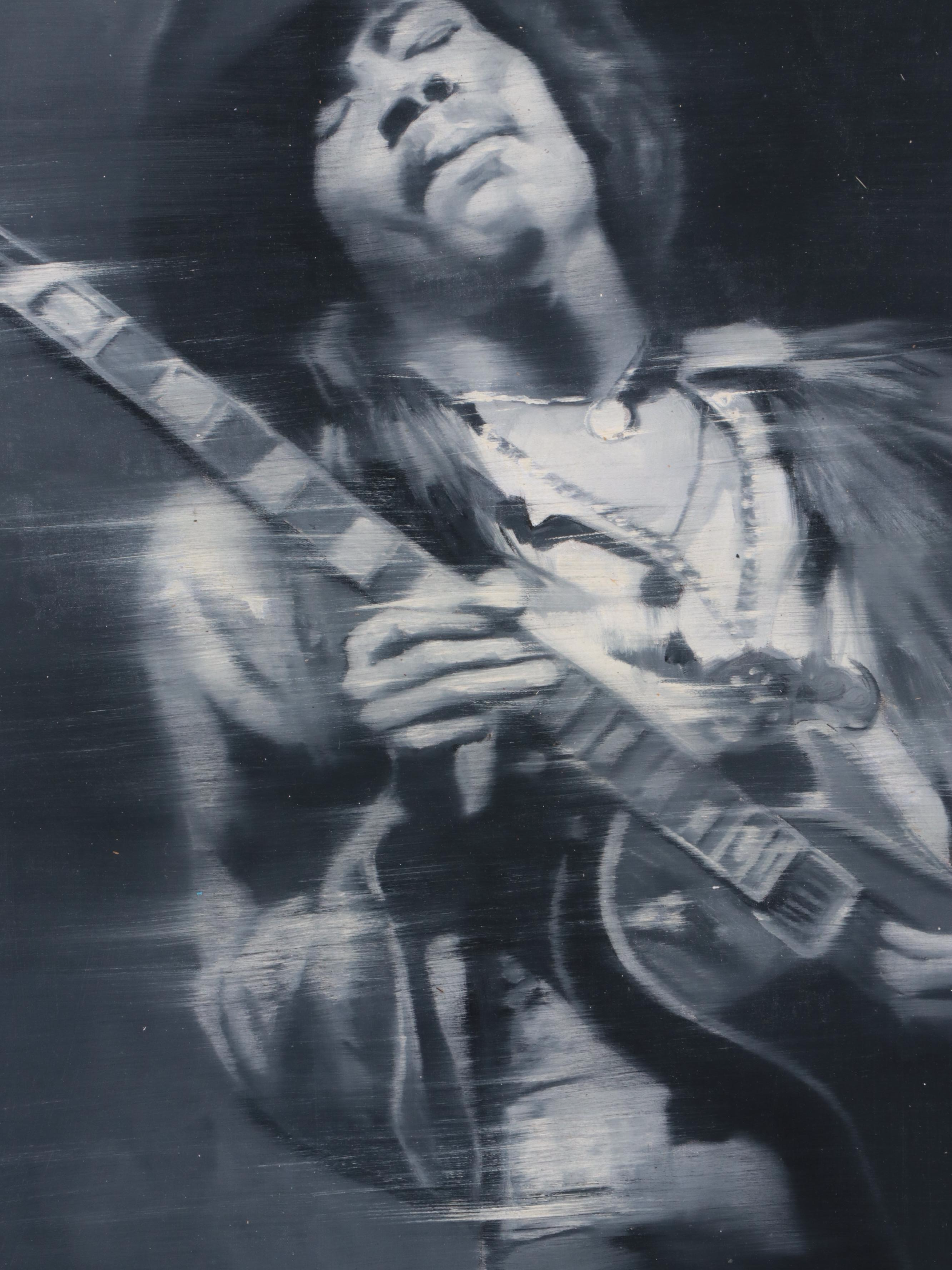 Guavo Oil Painting of Jimi Hendrix, 21st Century