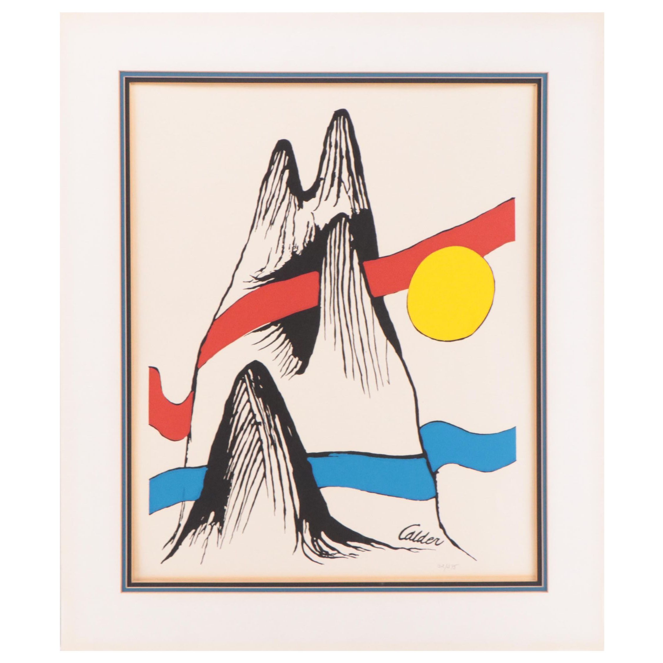 Serigraph After Alexander Calder "Mountain and Sun"