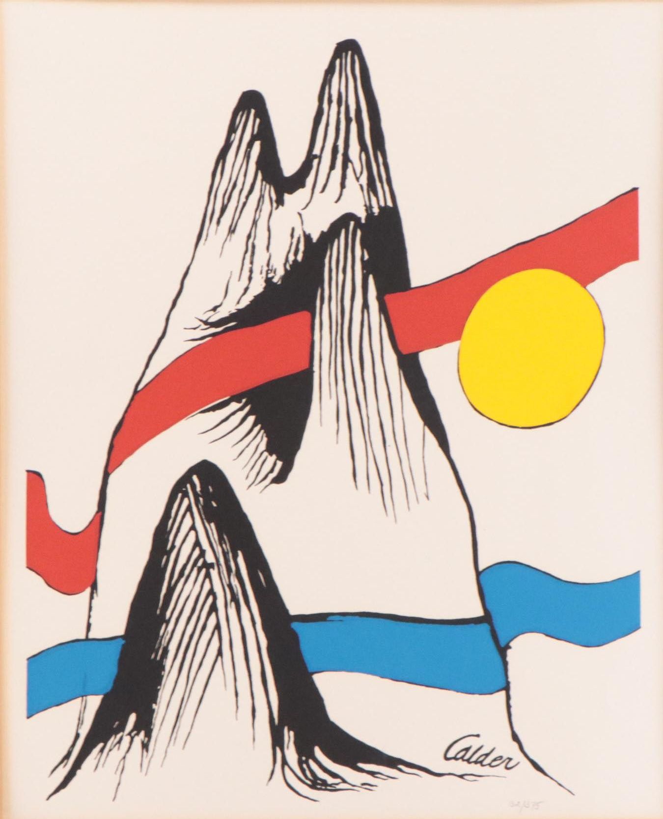 Serigraph After Alexander Calder "Mountain and Sun"