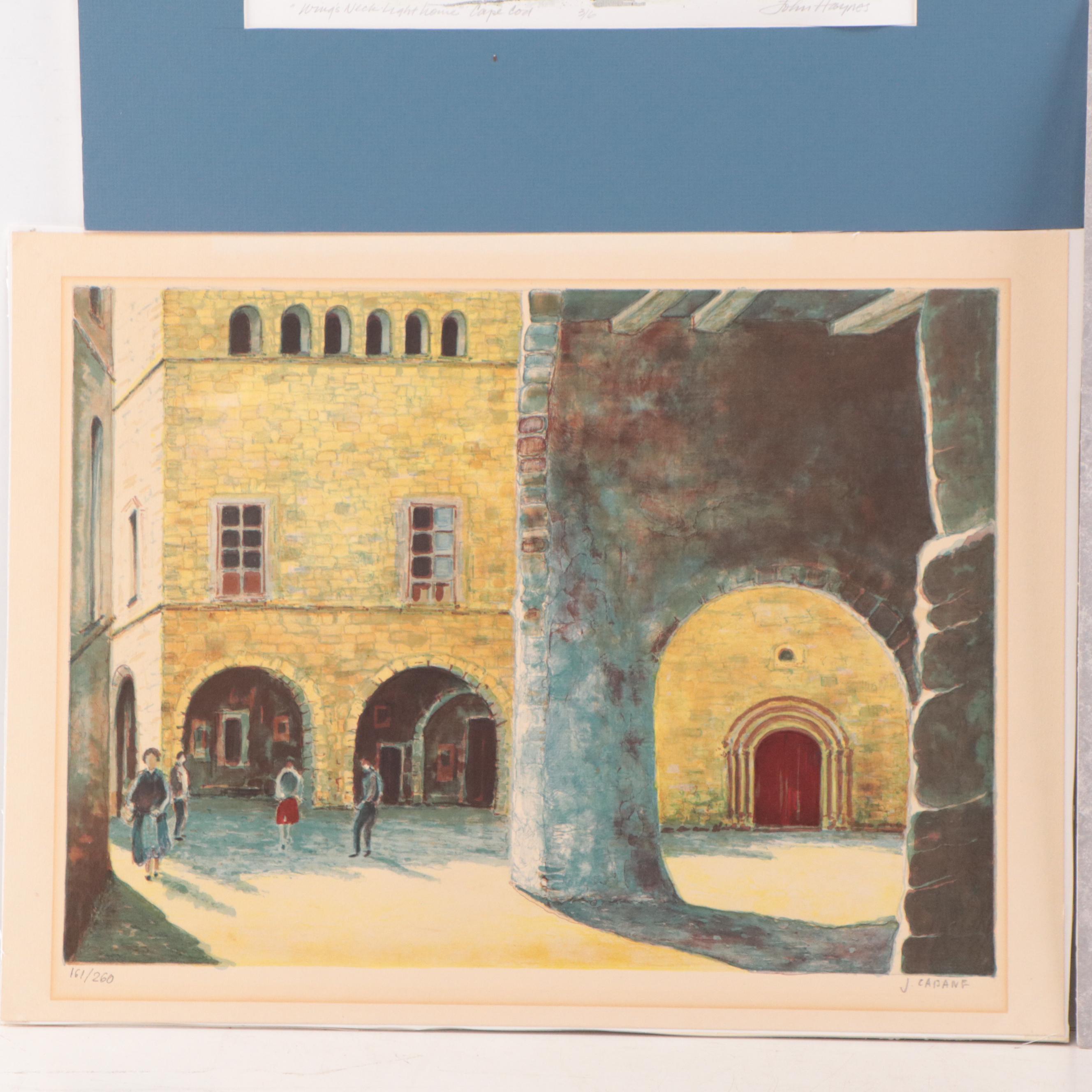Joaquin Cabane Street Scene Lithograph and More