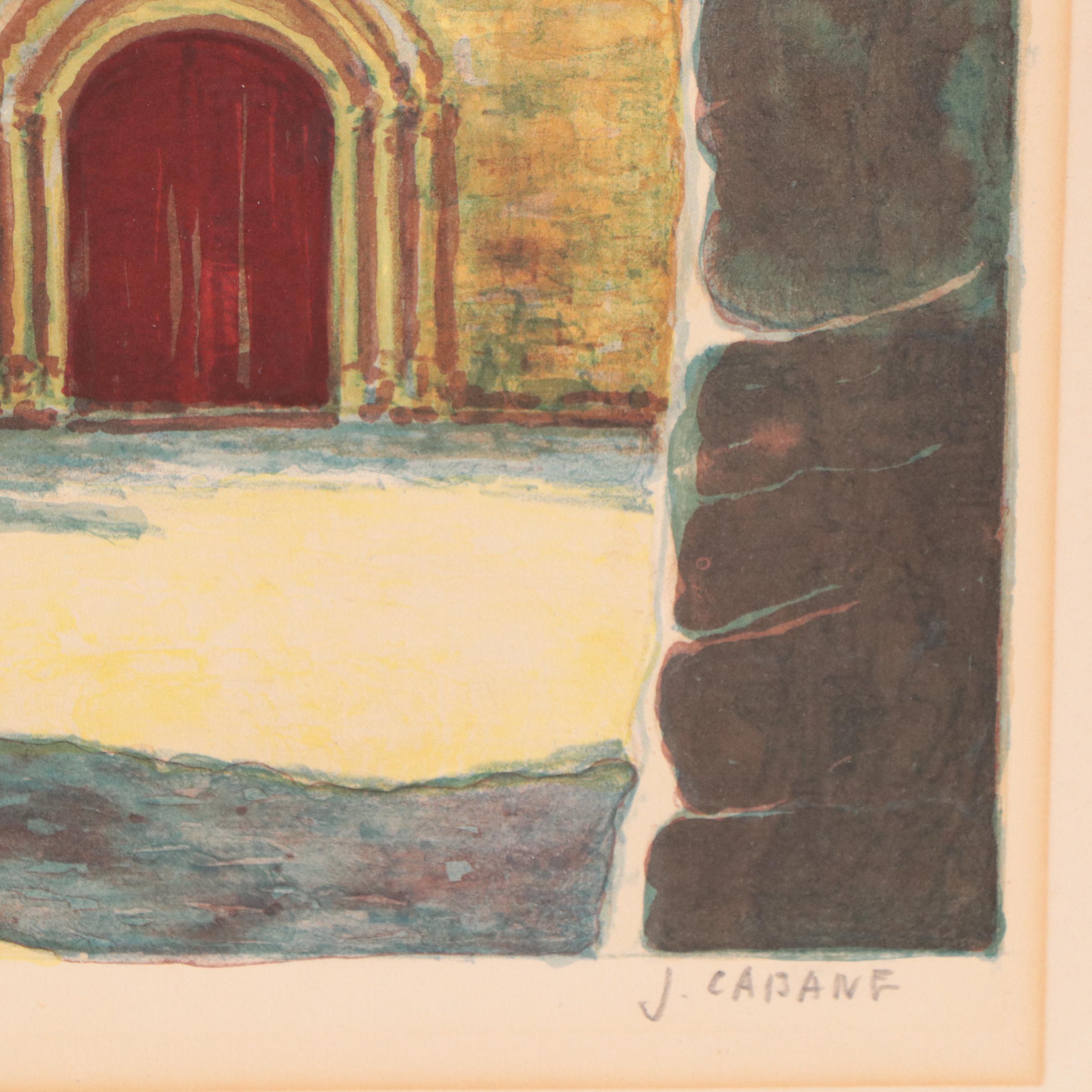 Joaquin Cabane Street Scene Lithograph and More