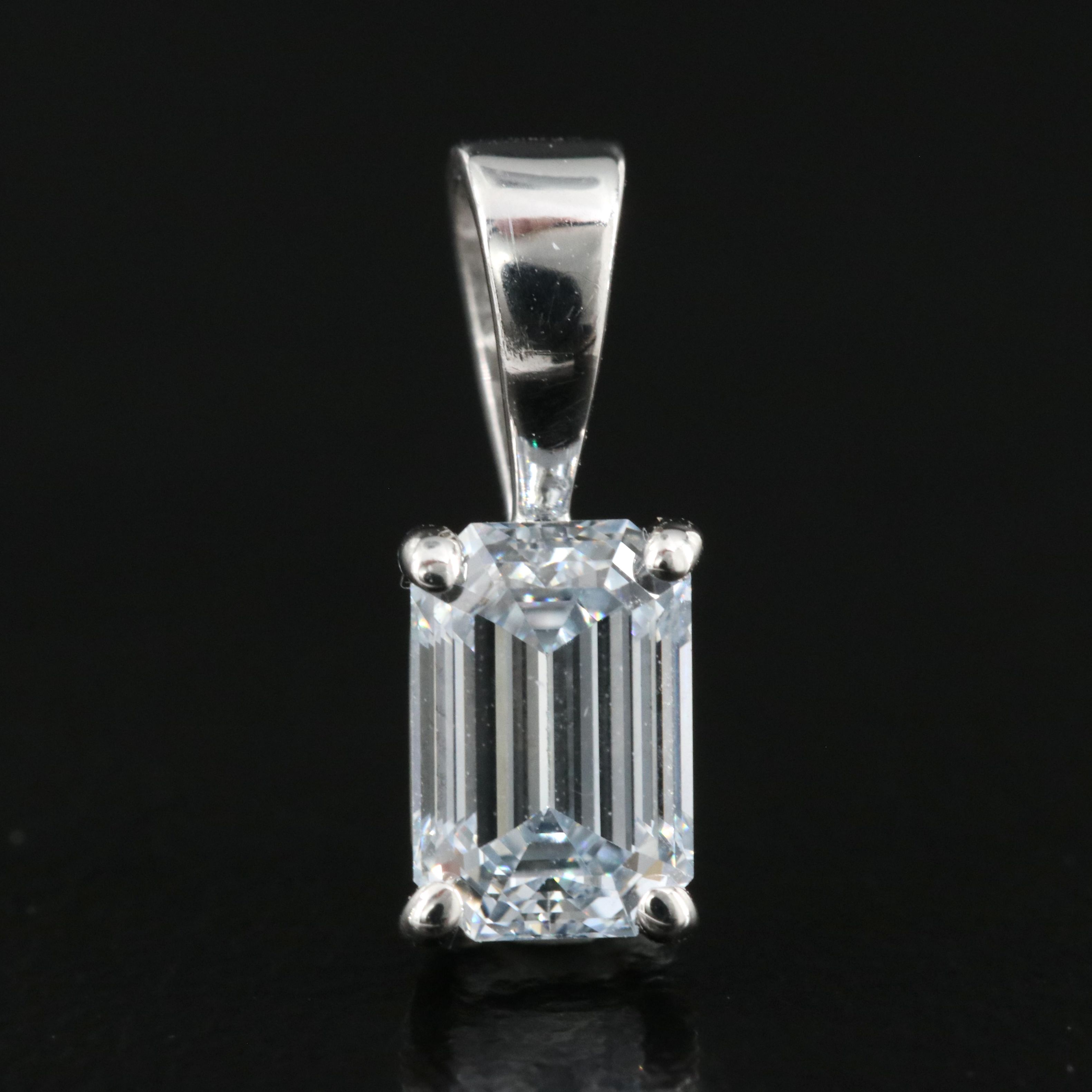 14K 0.45 CT Lab Grown Diamond Solitaire Pendant