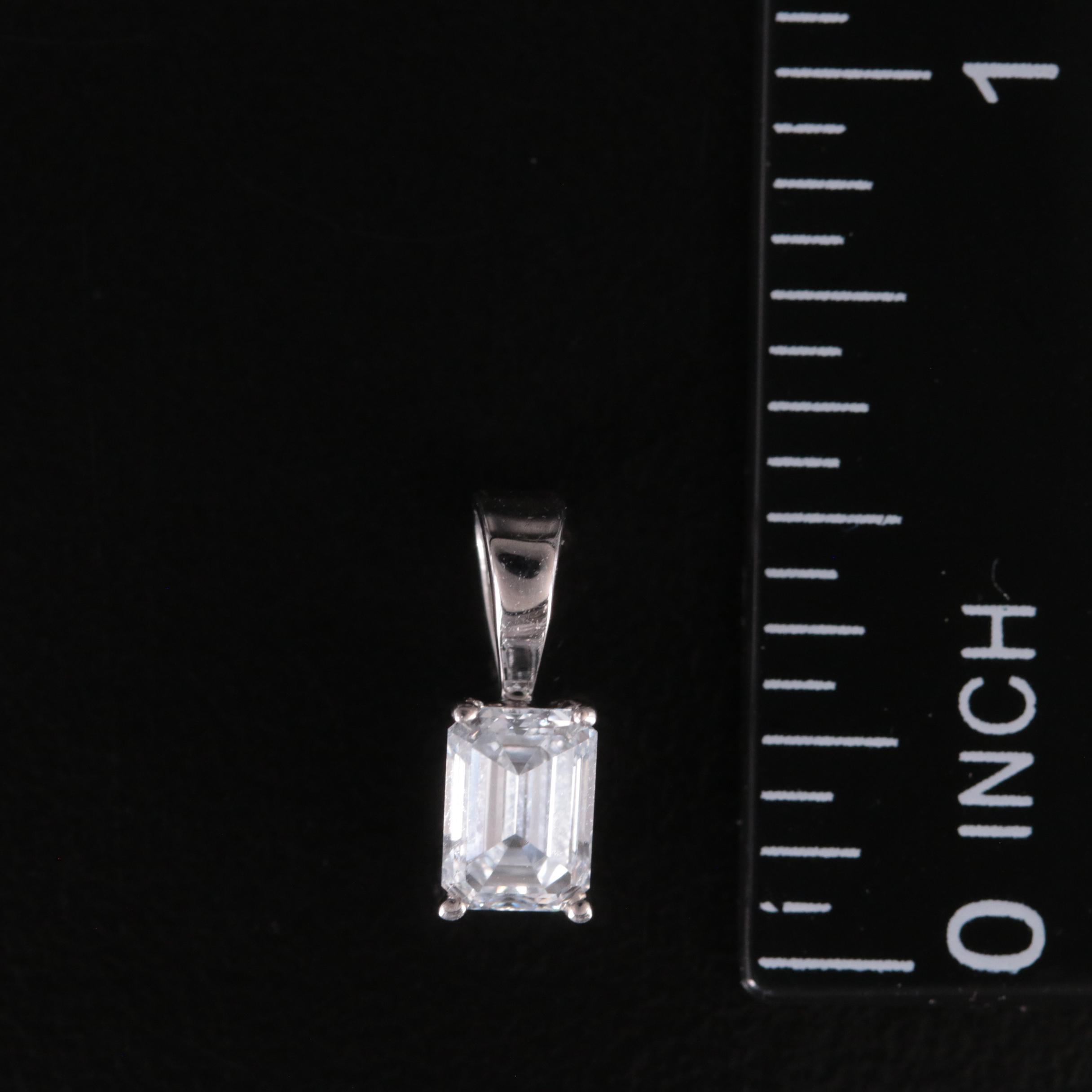 14K 0.63 CT Lab Grown Diamond Solitaire Pendant