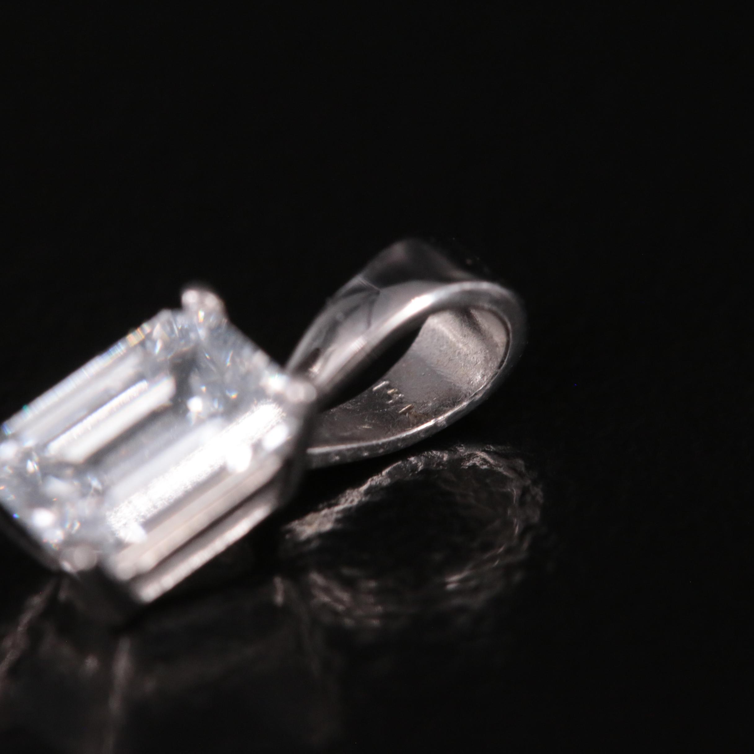 14K 0.63 CT Lab Grown Diamond Solitaire Pendant