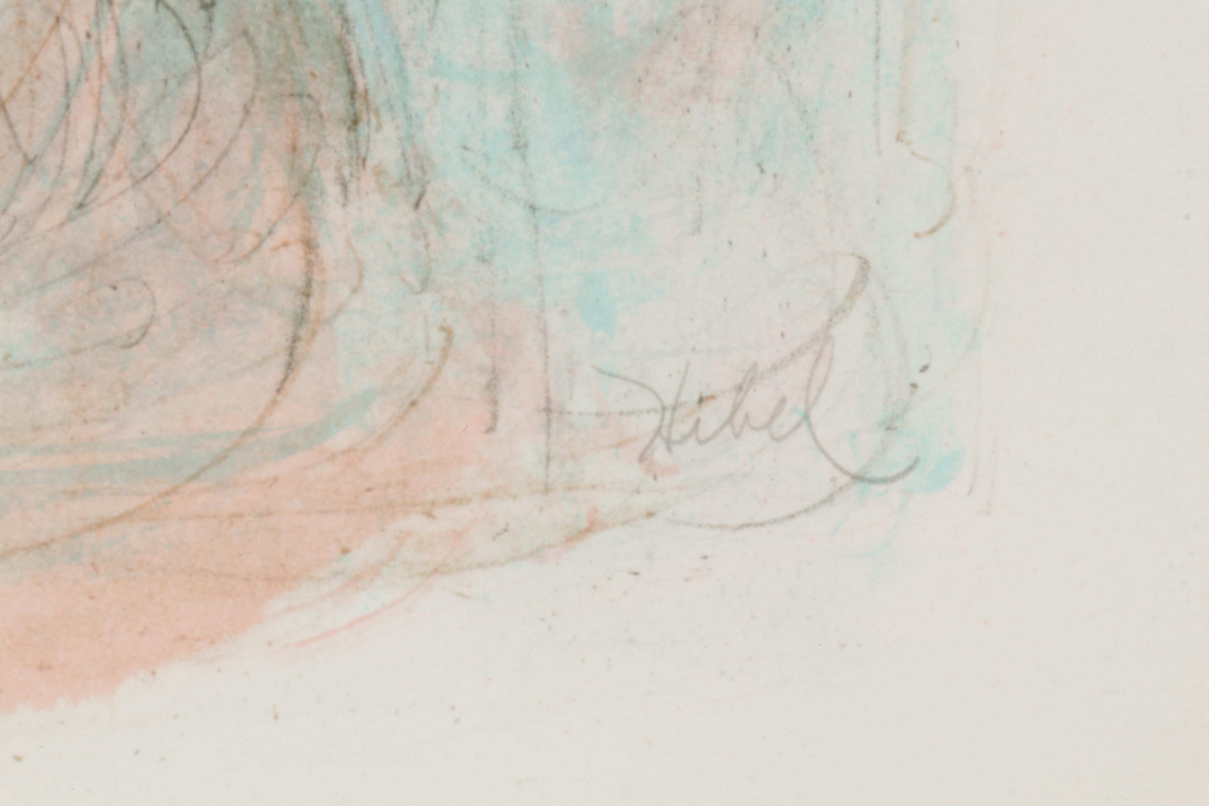 Edna Hibel Color Lithograph of Mother Holding Child, Circa 2000