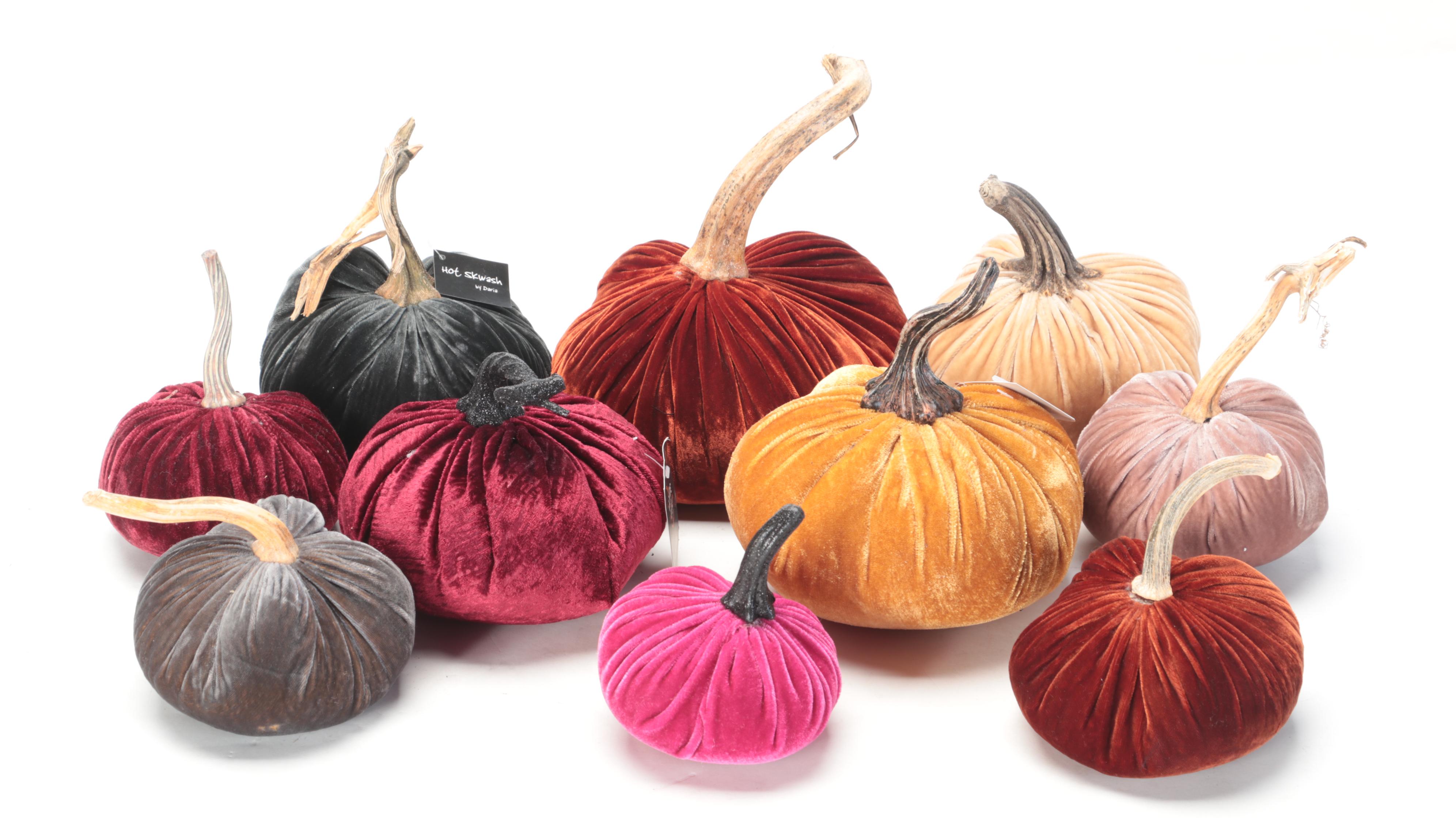 Masquerade Masks with Decorative Plush Pumpkins, Headbands, More Halloween Decor