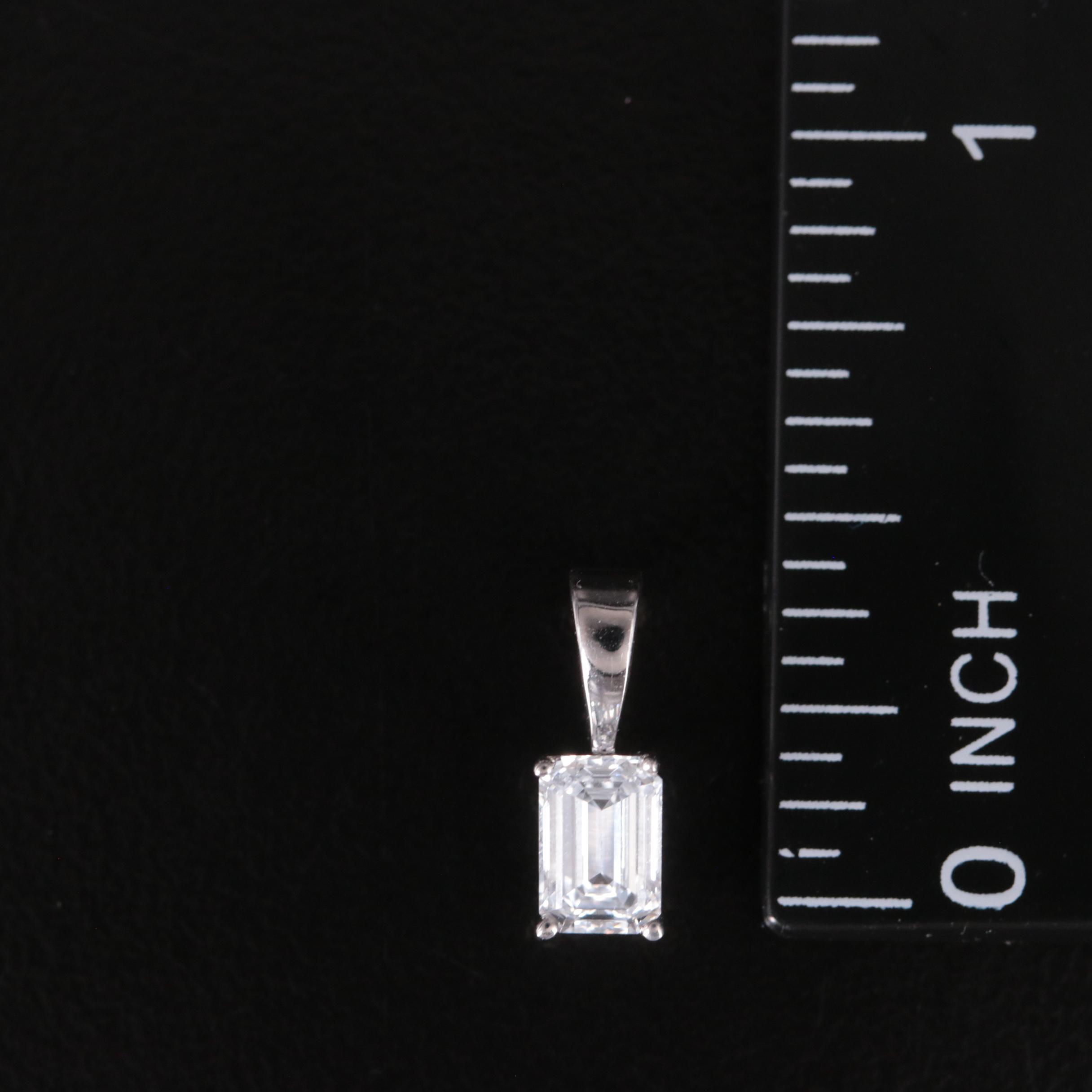 14K 0.52 CT Lab Grown Diamond Solitaire Pendant
