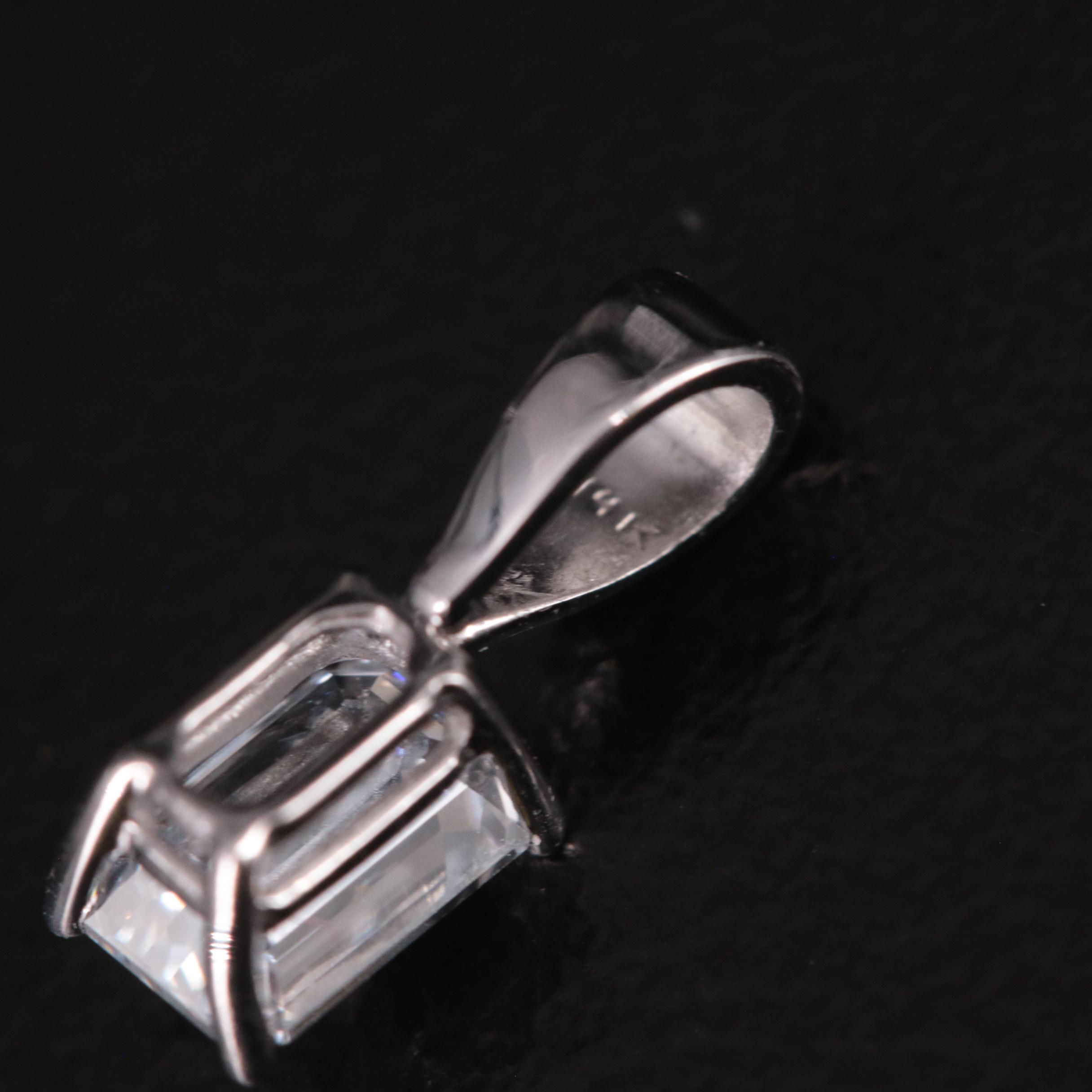 14K 0.52 CT Lab Grown Diamond Solitaire Pendant