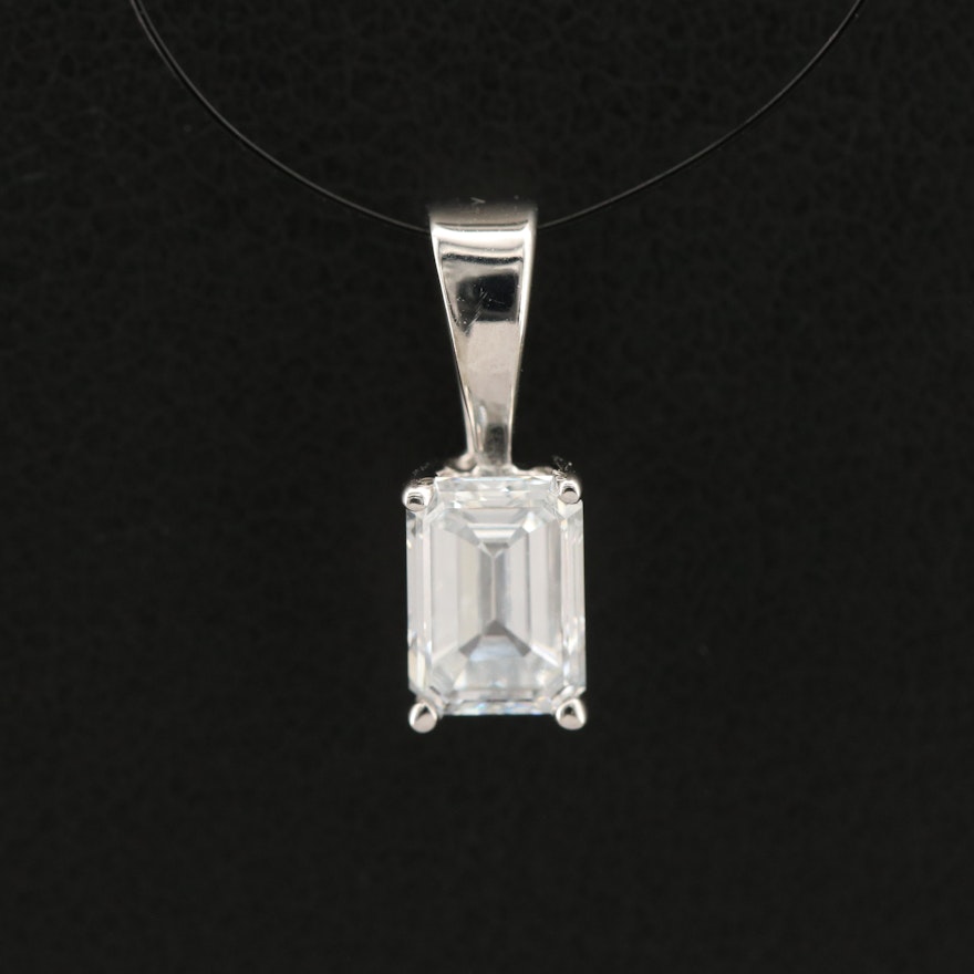 14K 0.61 CT Lab Grown Diamond Solitaire Pendant