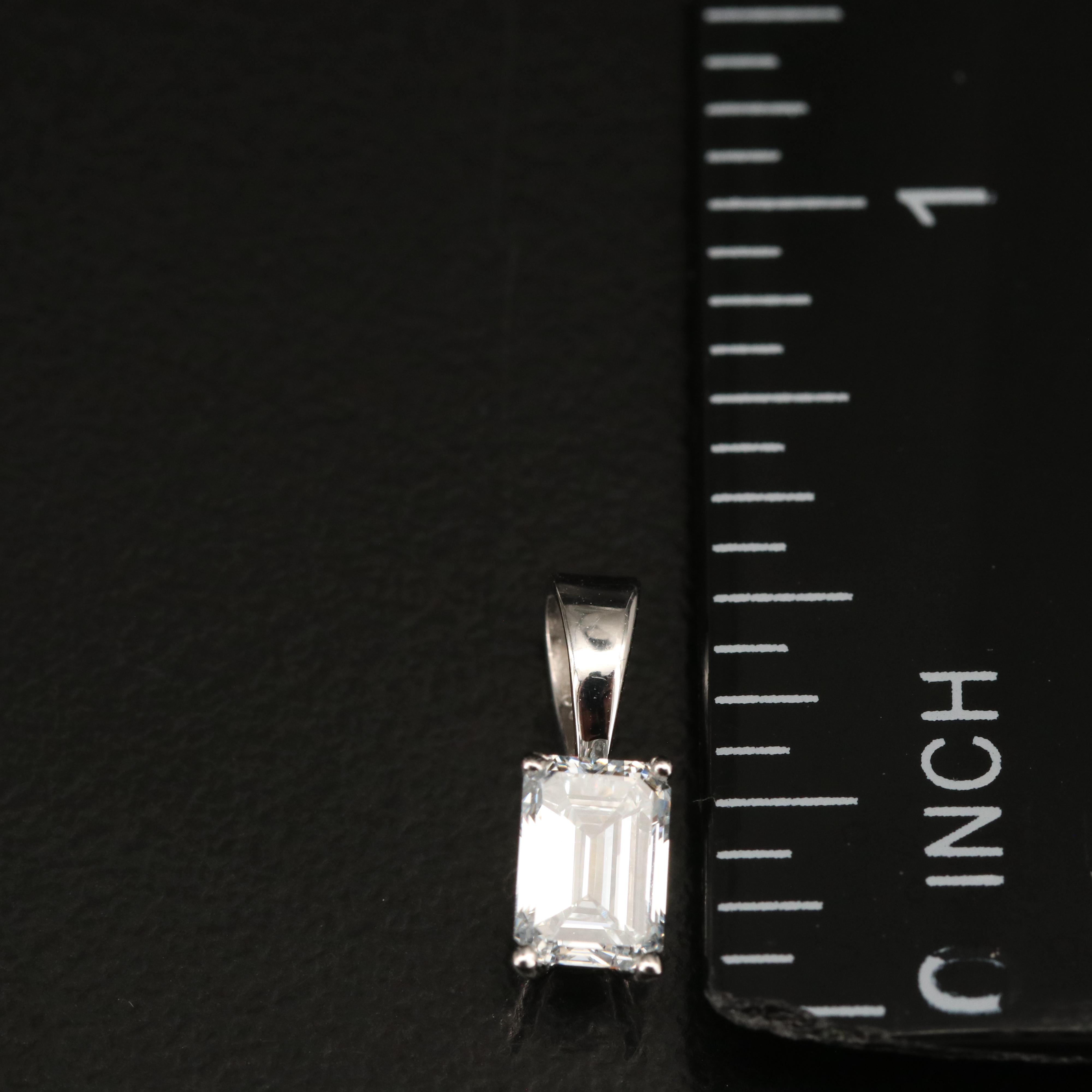 14K 0.61 CT Lab Grown Diamond Solitaire Pendant