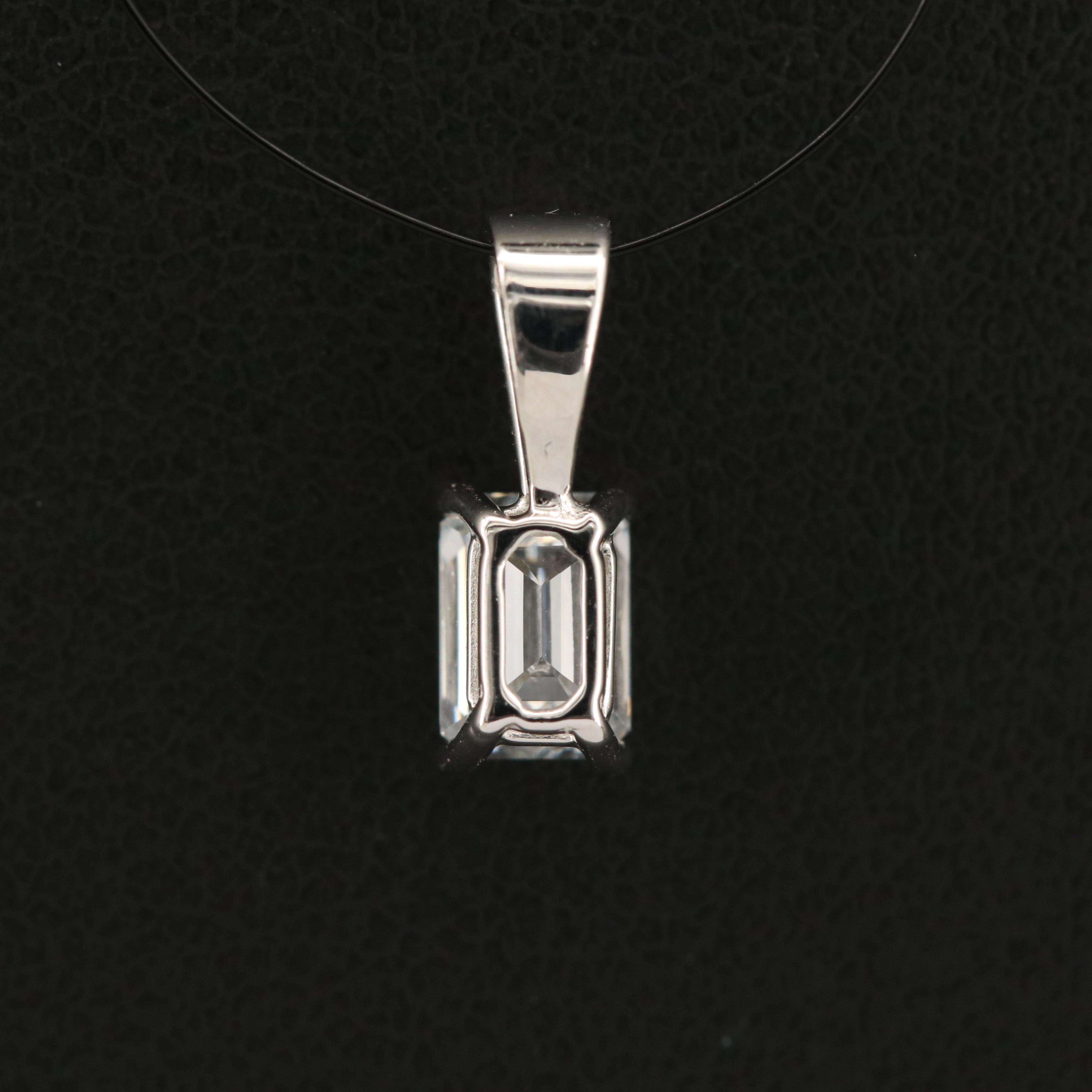 14K 0.61 CT Lab Grown Diamond Solitaire Pendant