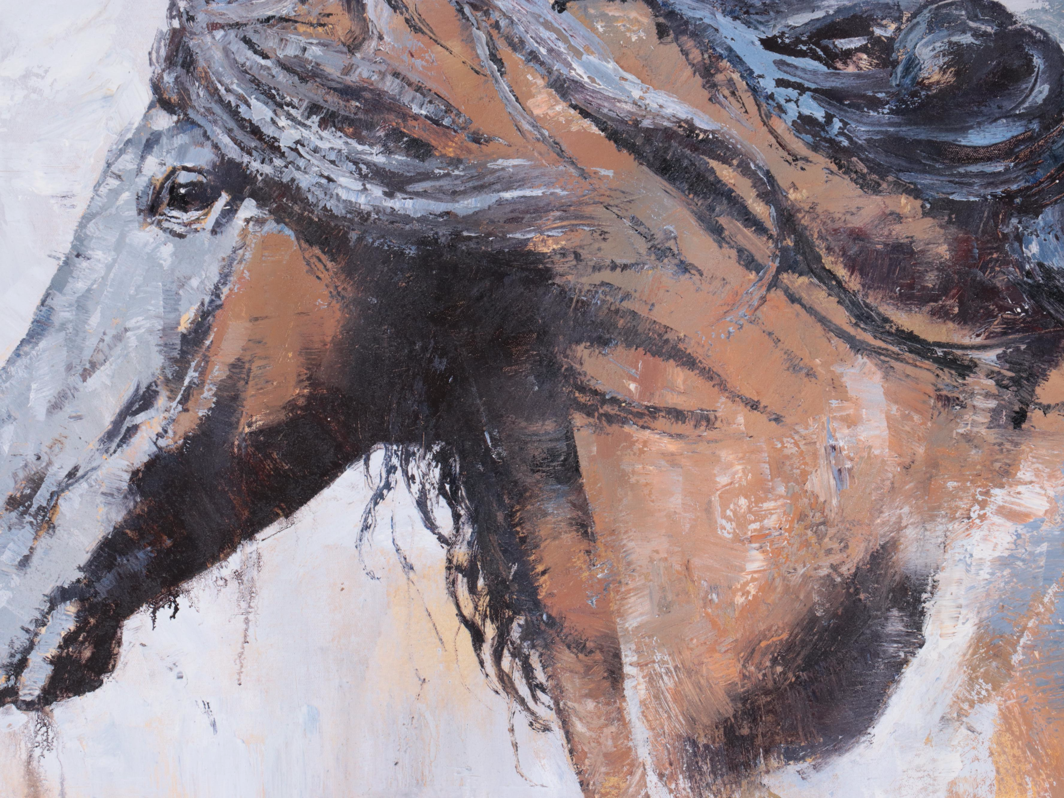 Josiah Oil Painting of Horse, 21st Century