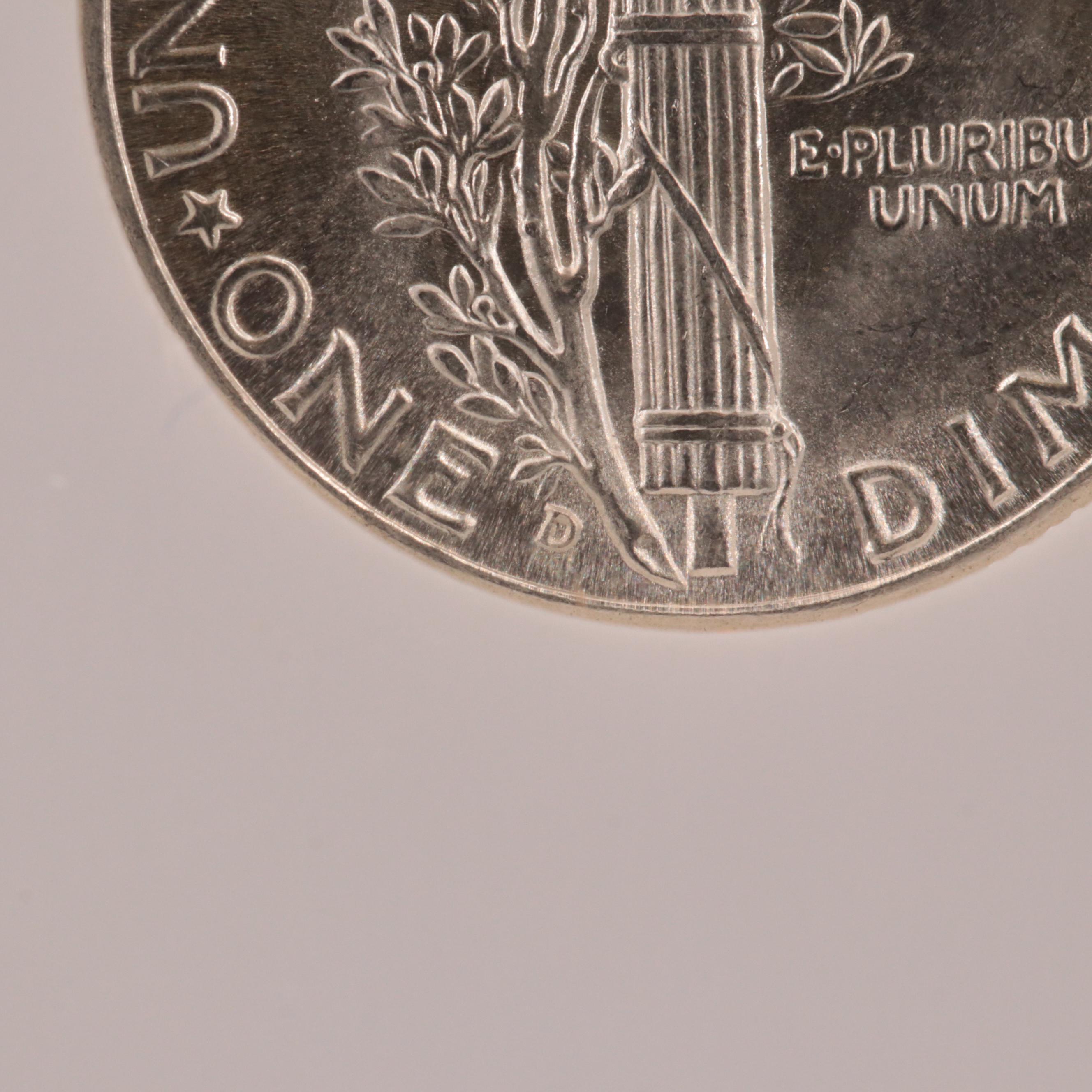 NGC Graded MS67 1944-D Mercury Silver Dime