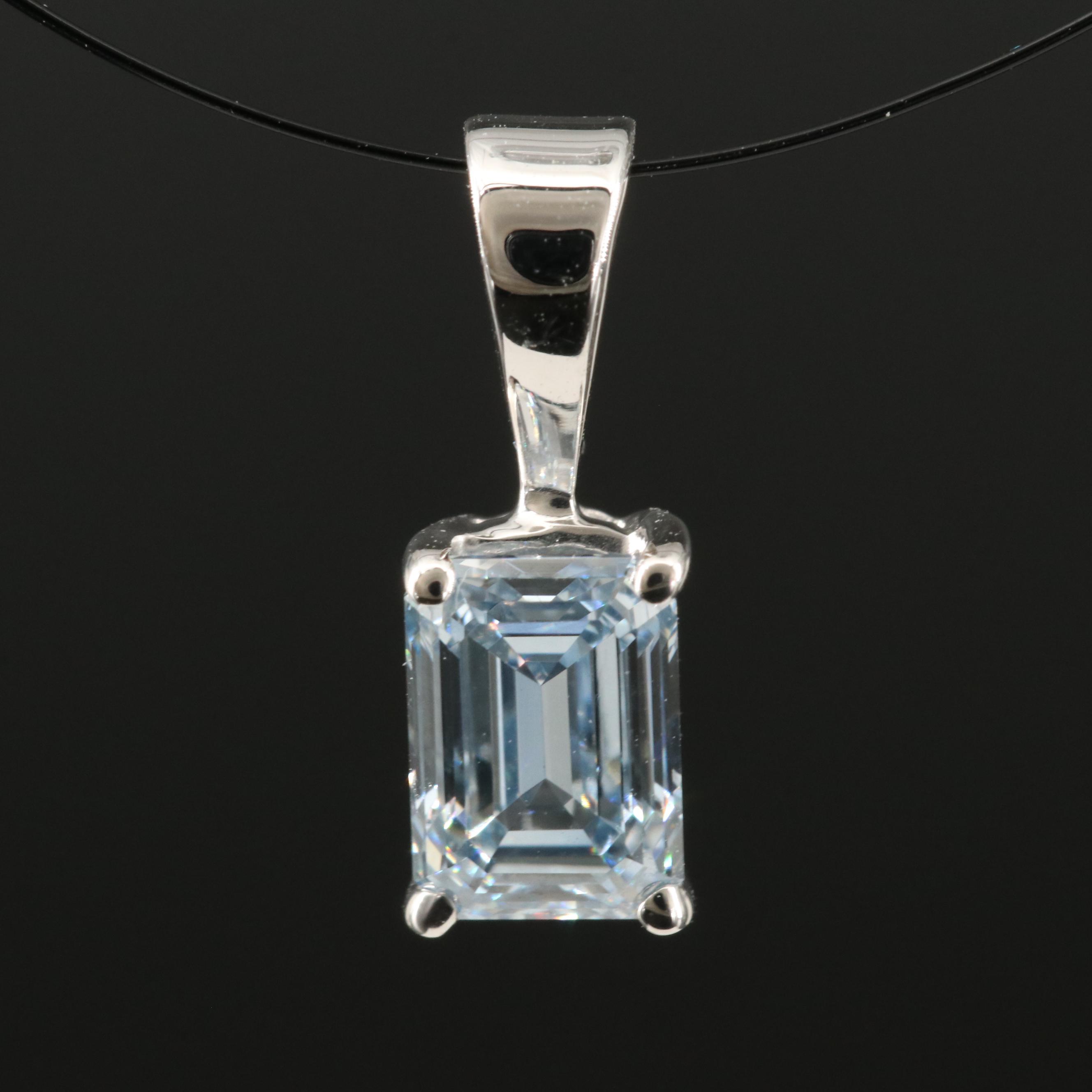 14K 0.60 CT Lab Grown Diamond Solitaire Pendant