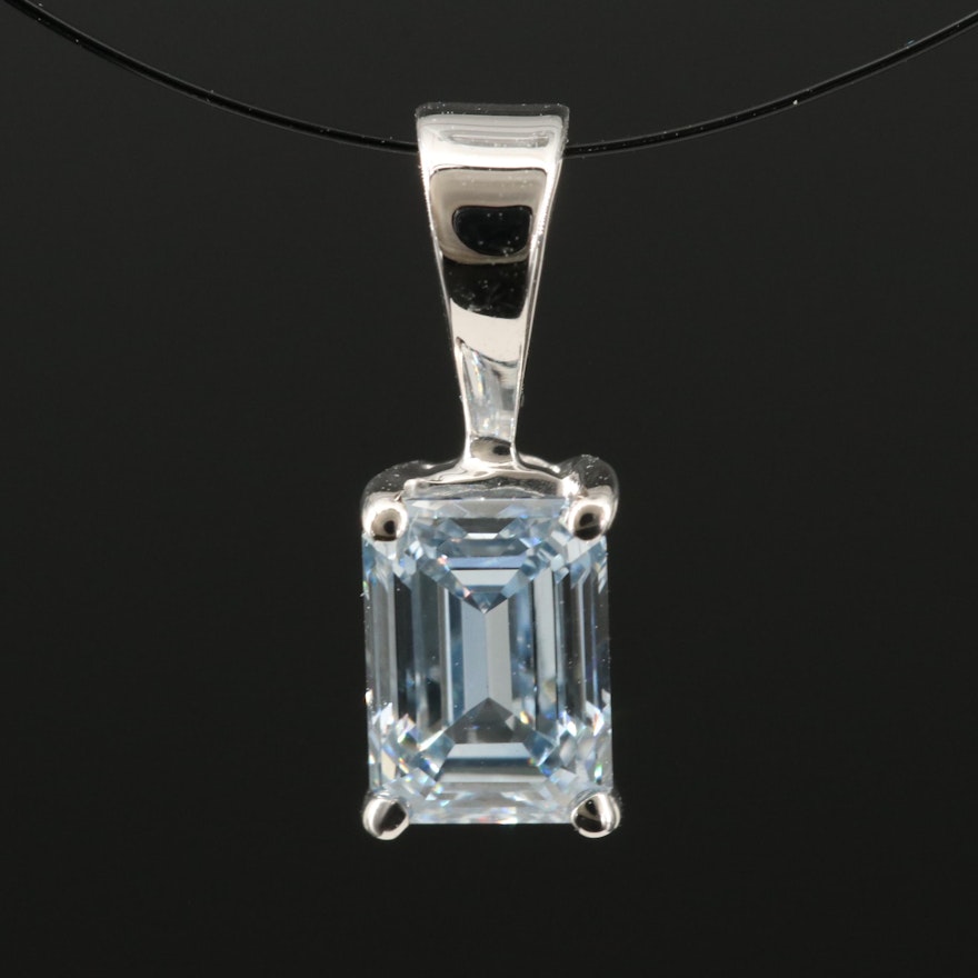 14K 0.60 CT Lab Grown Diamond Solitaire Pendant