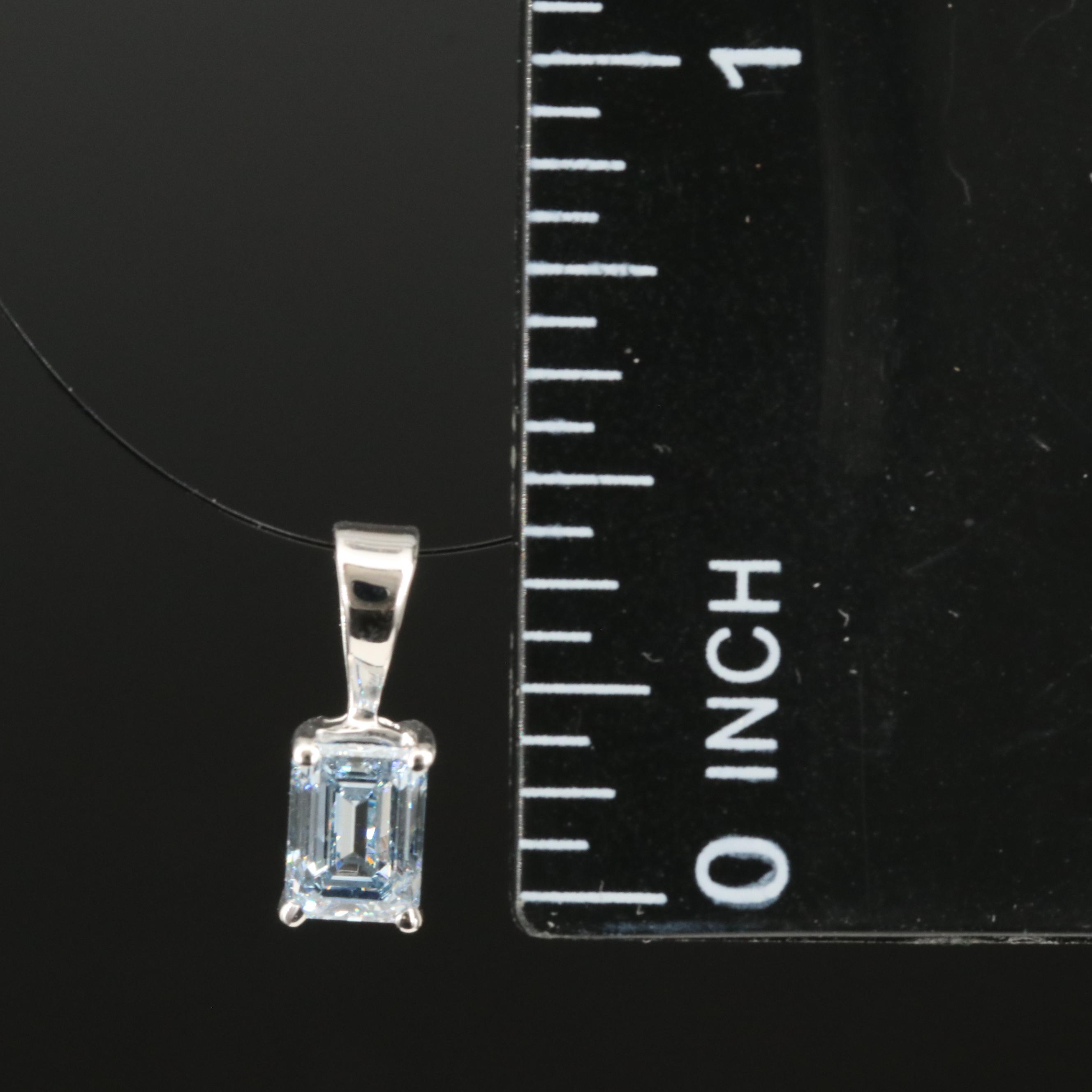 14K 0.60 CT Lab Grown Diamond Solitaire Pendant
