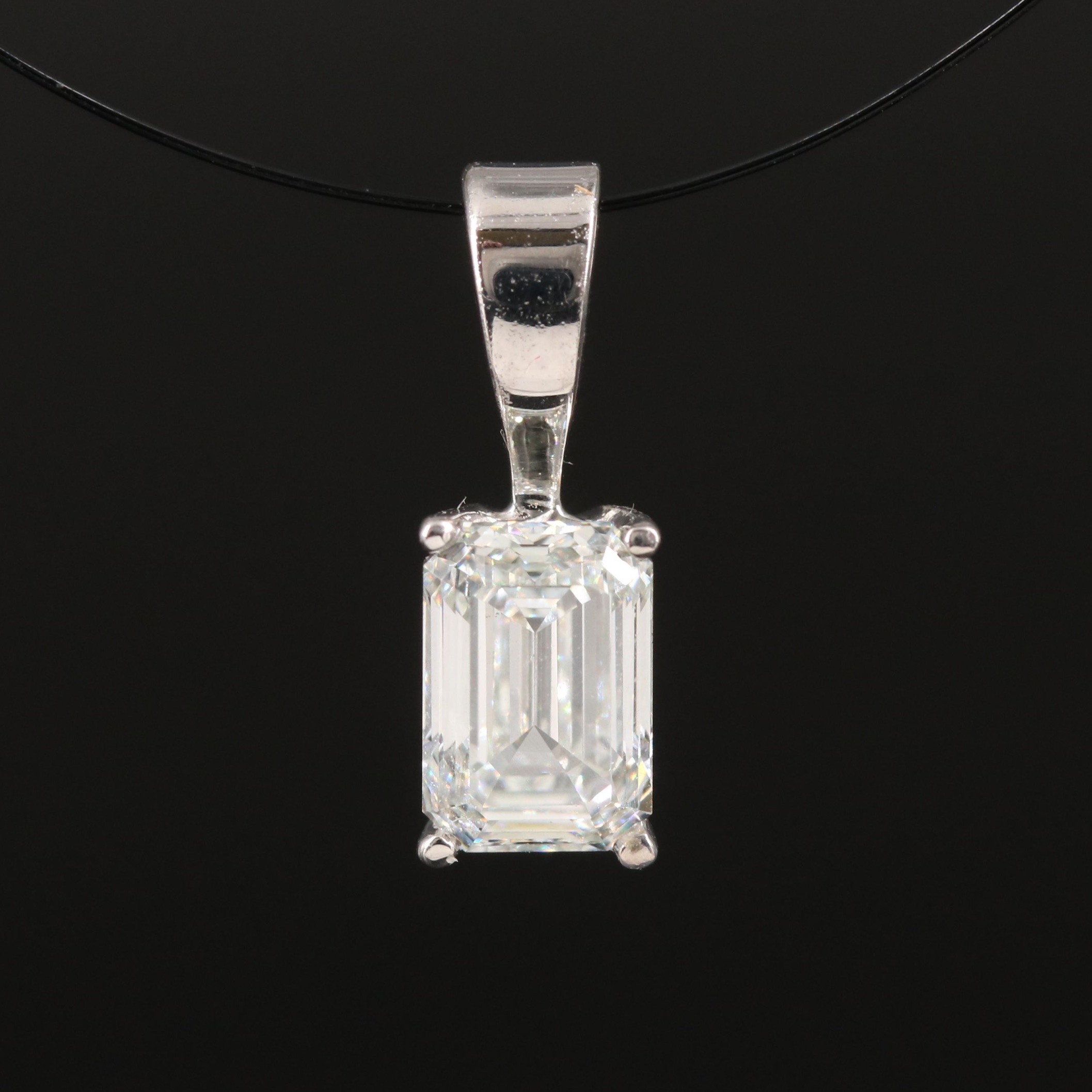 14K 0.58 CTW Lab Grown Diamond Pendant