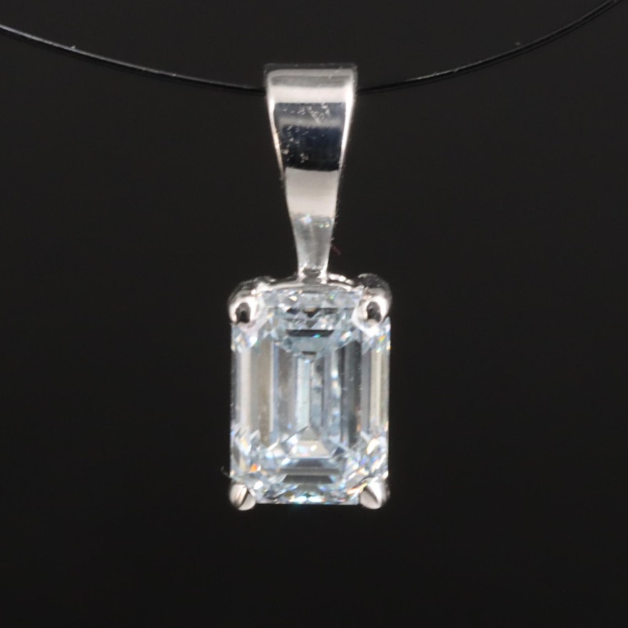 14K 0.72 CT Lab Grown Diamond Pendant