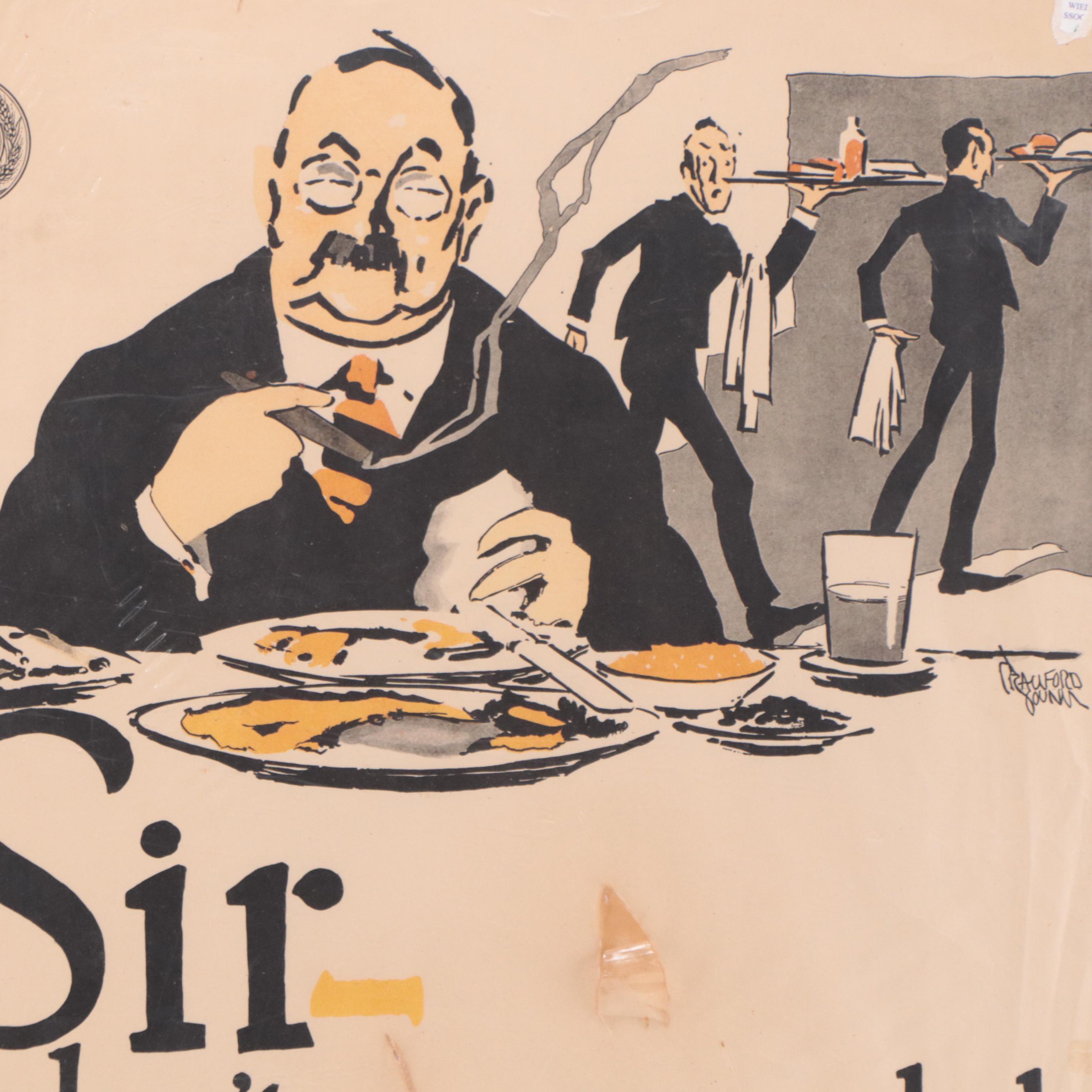 United States Food Administration Promotional WWI Poster, 1917