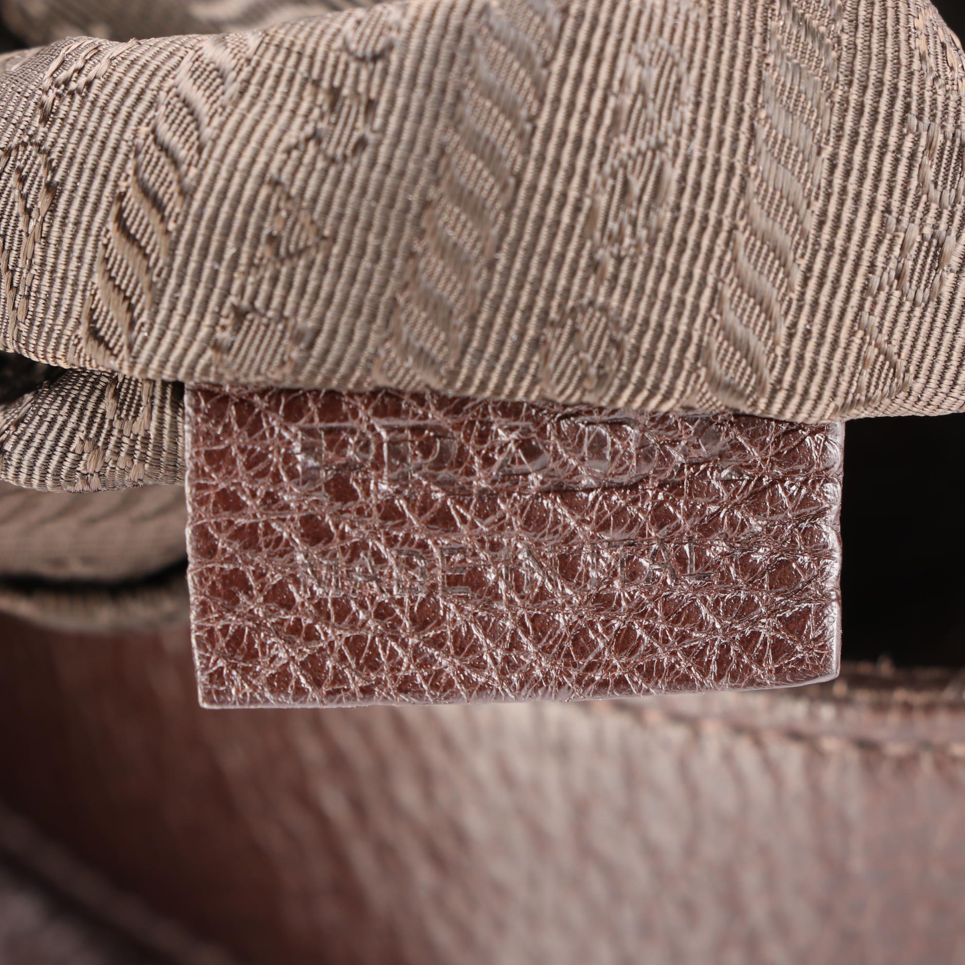 Prada Medium Hobo Bag in Dark Brown Deerskin Leather