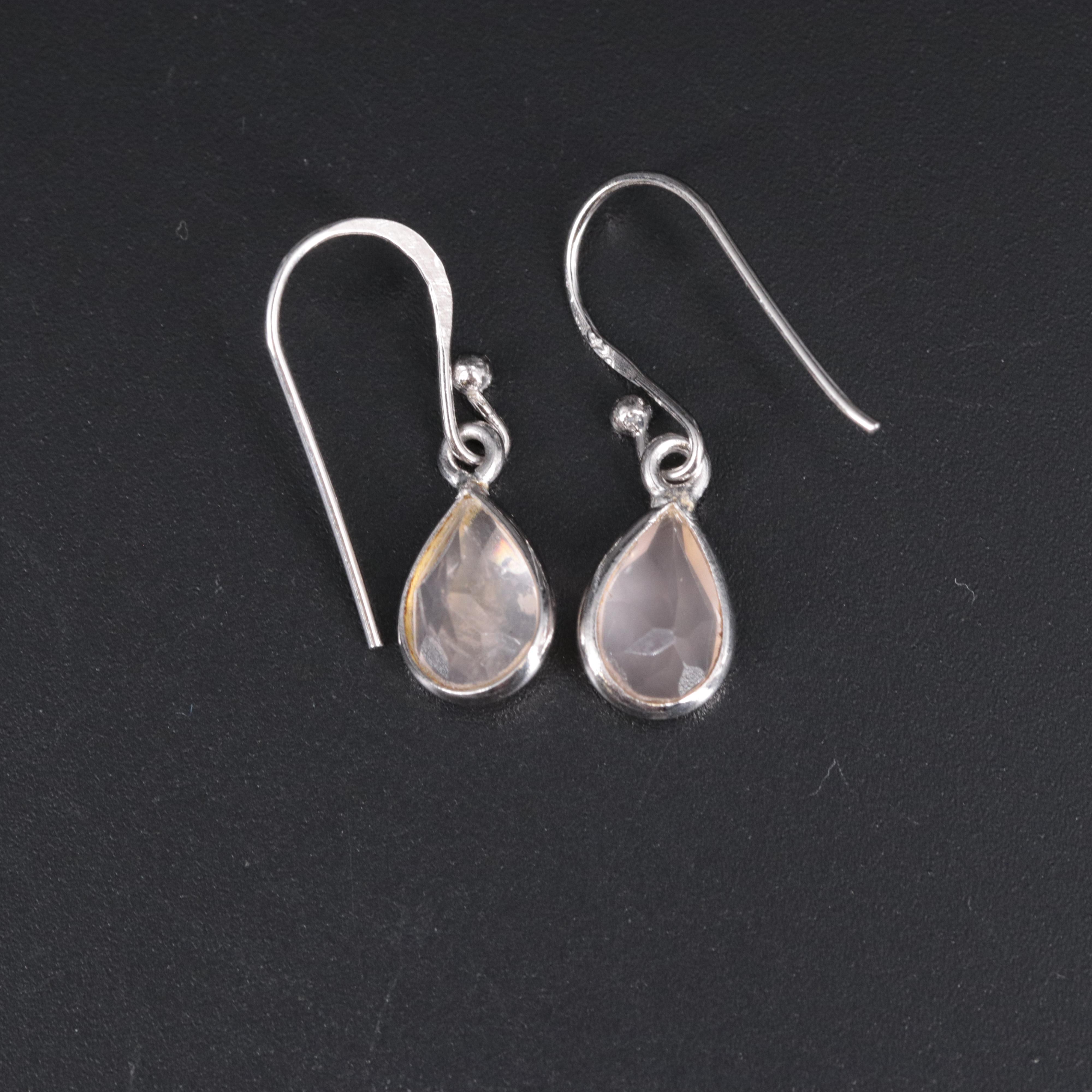 Sterling Silver Gemstone Dangle Earrings