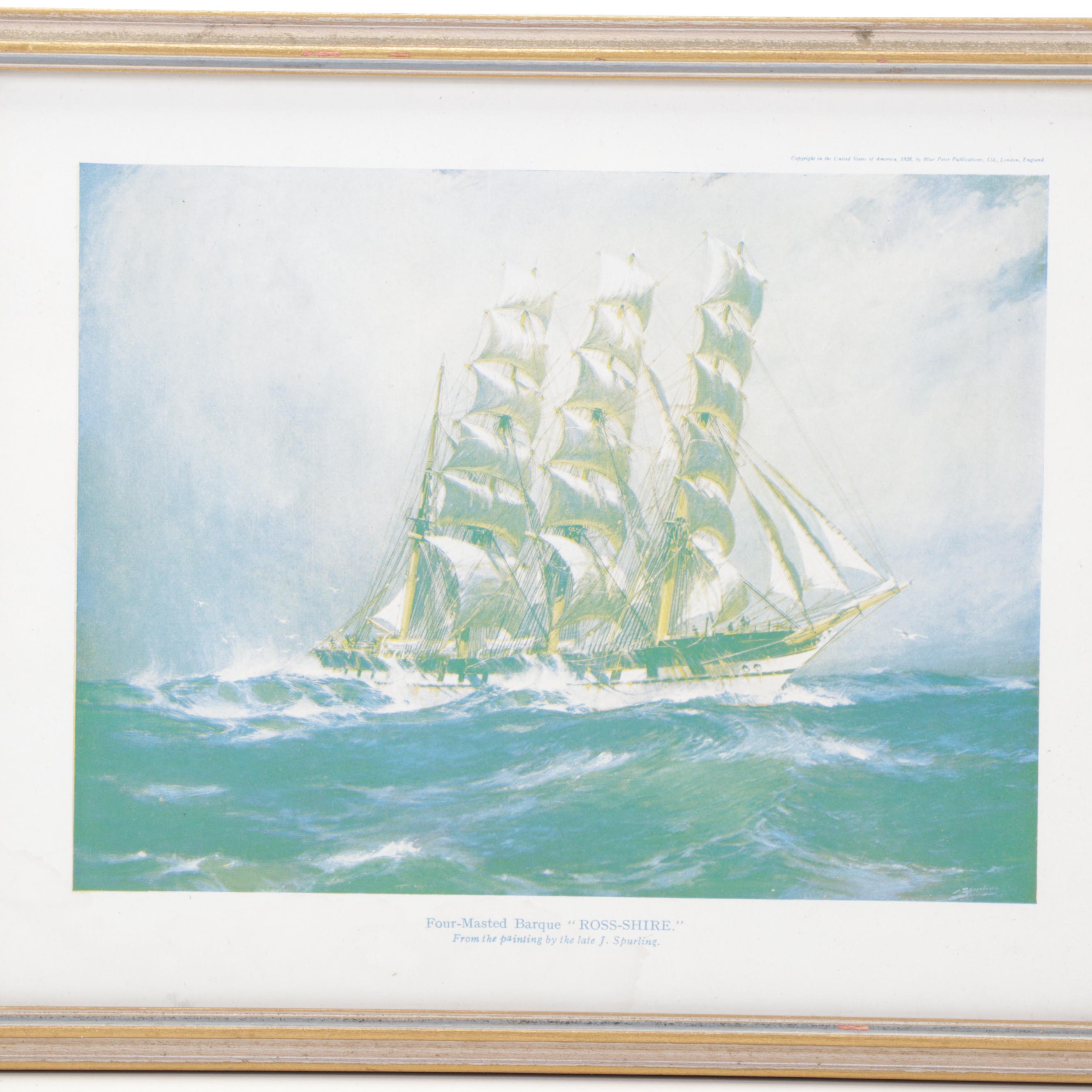 Maritime Offset Lithographs After Jack Spurling, Mid-20th Century