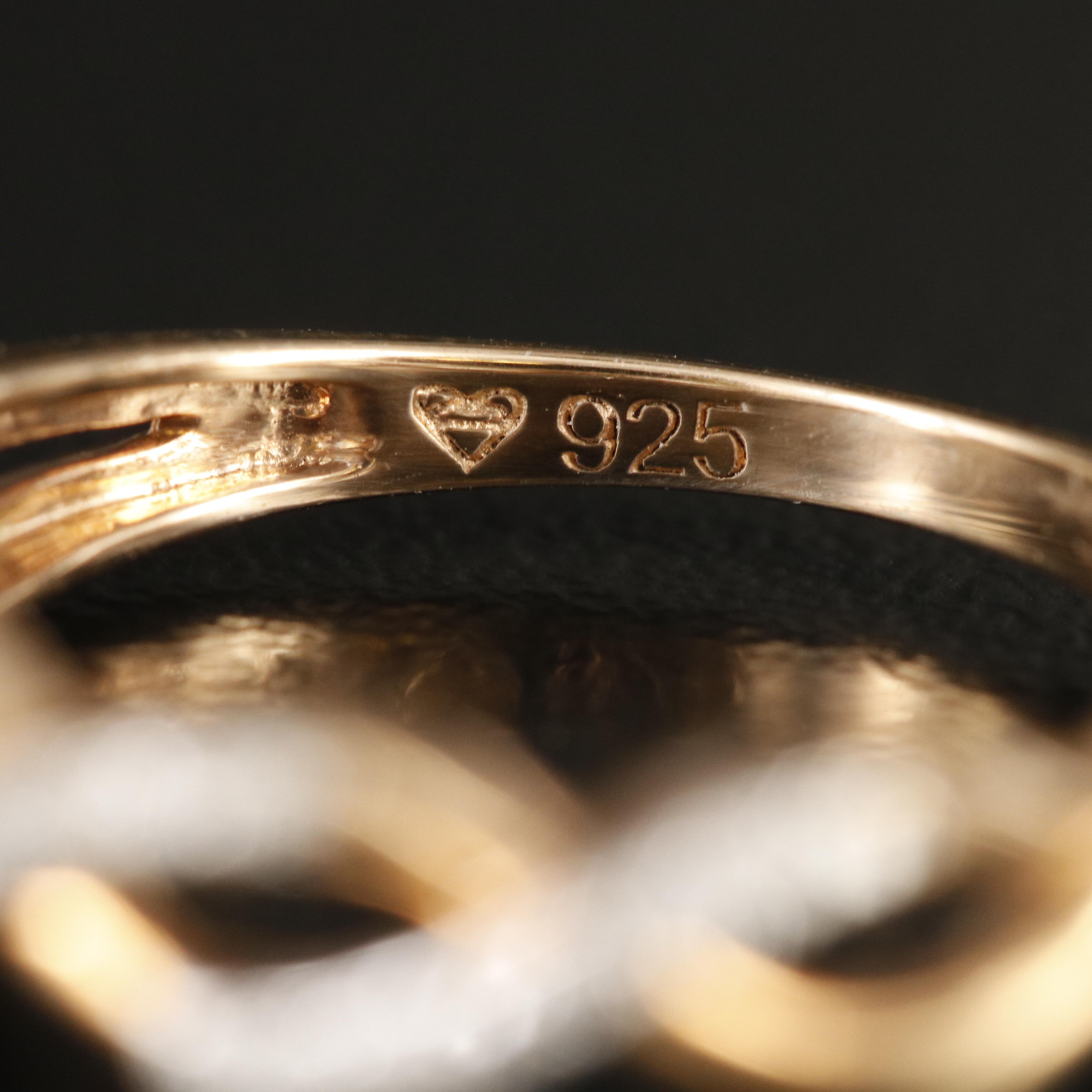 Sterling Diamond Braided Ring