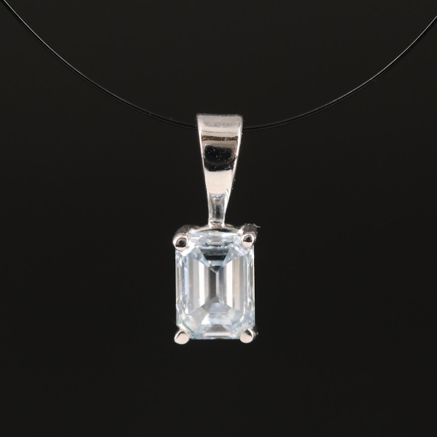 14K 0.64 CT Lab Grown Diamond Pendant