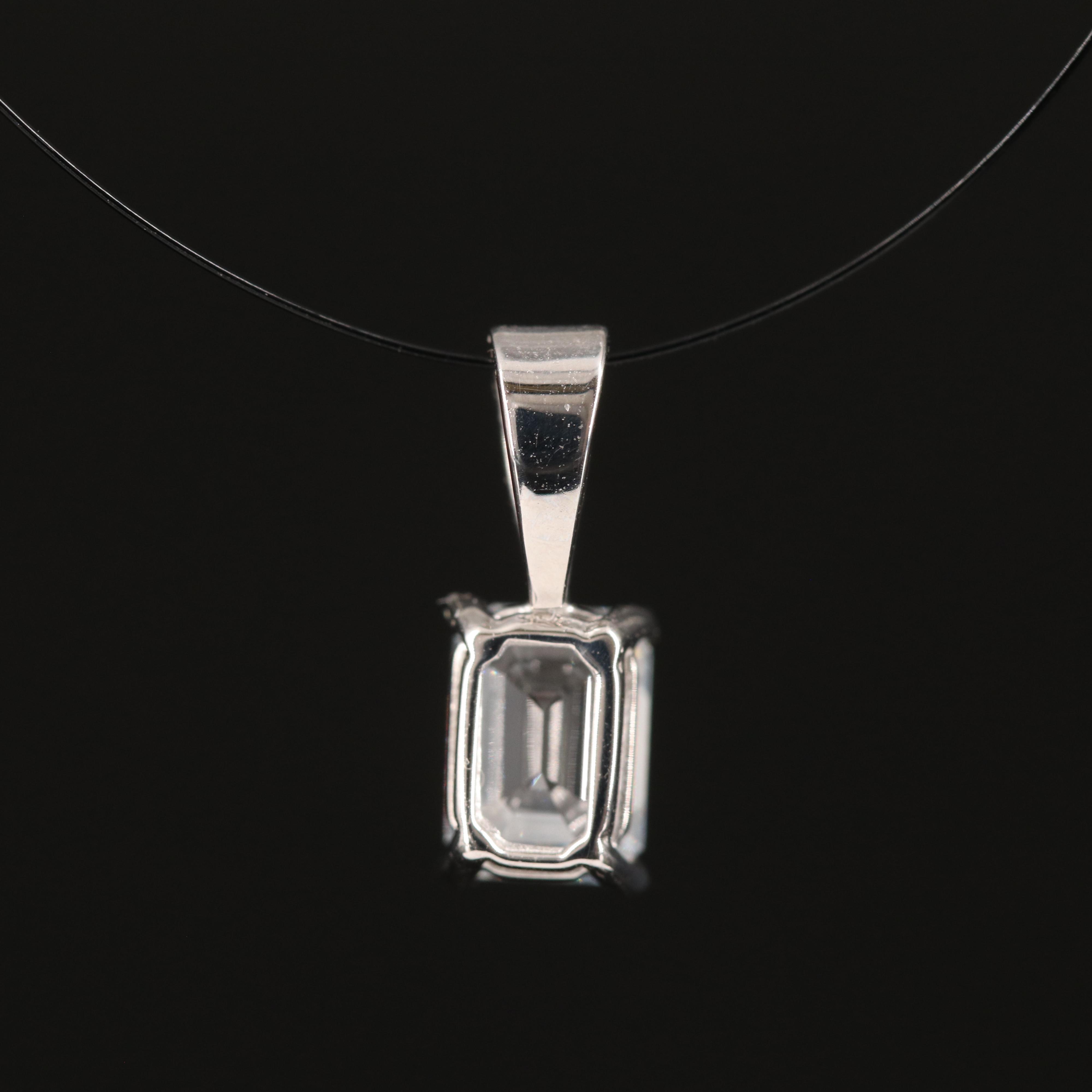 14K 0.64 CT Lab Grown Diamond Pendant