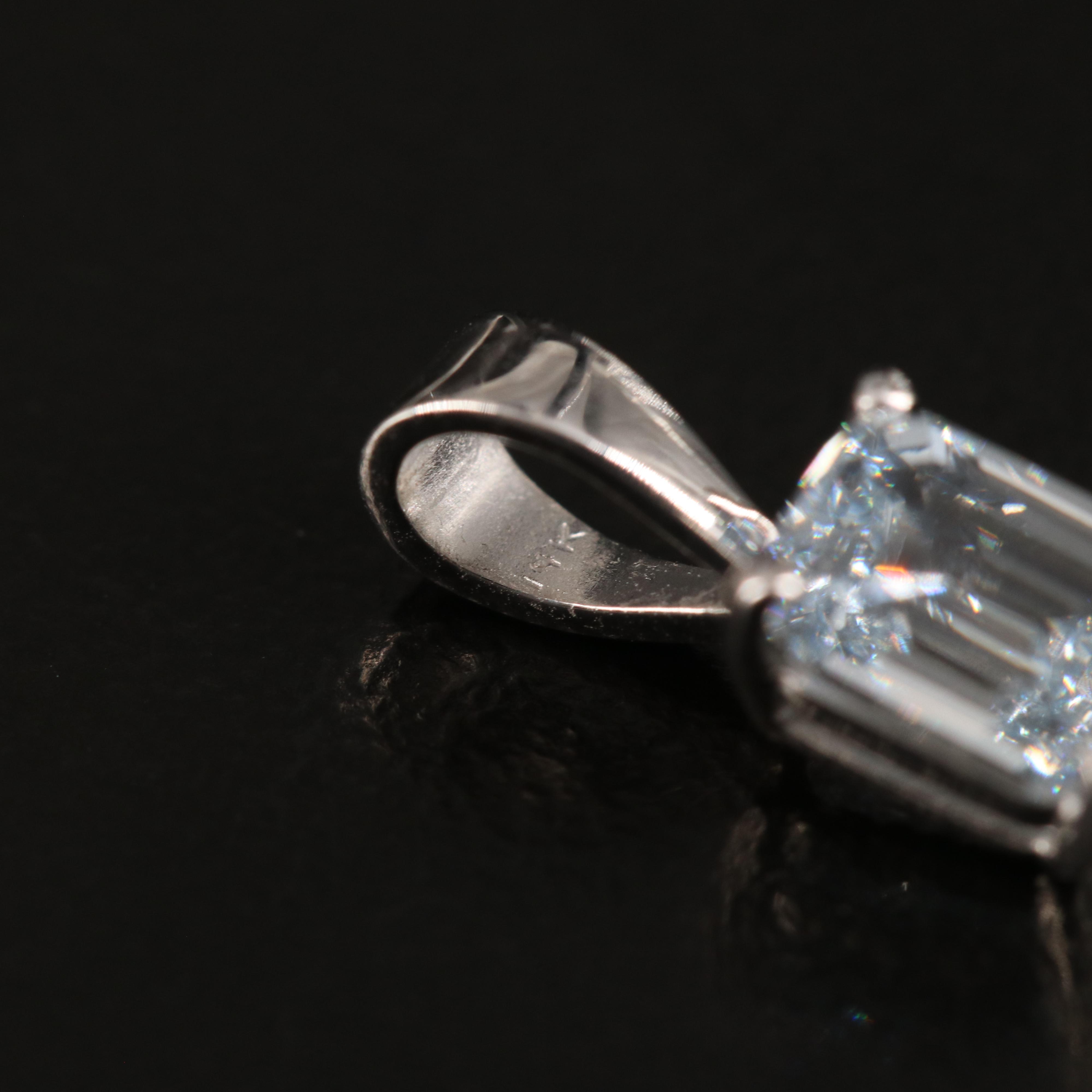 14K 0.64 CT Lab Grown Diamond Pendant