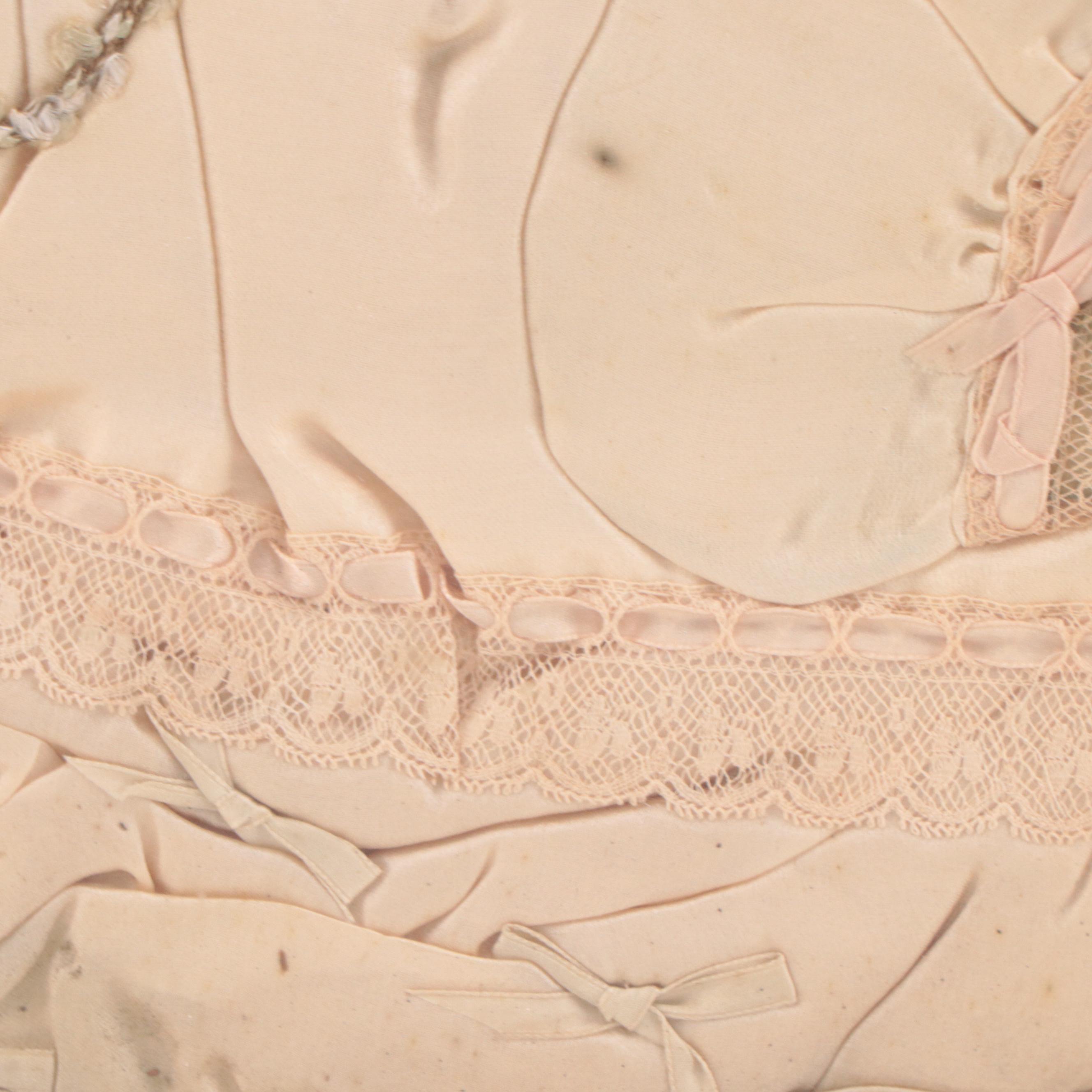 Victorian Memento Mori for Baby With Gown and Locks of Hair