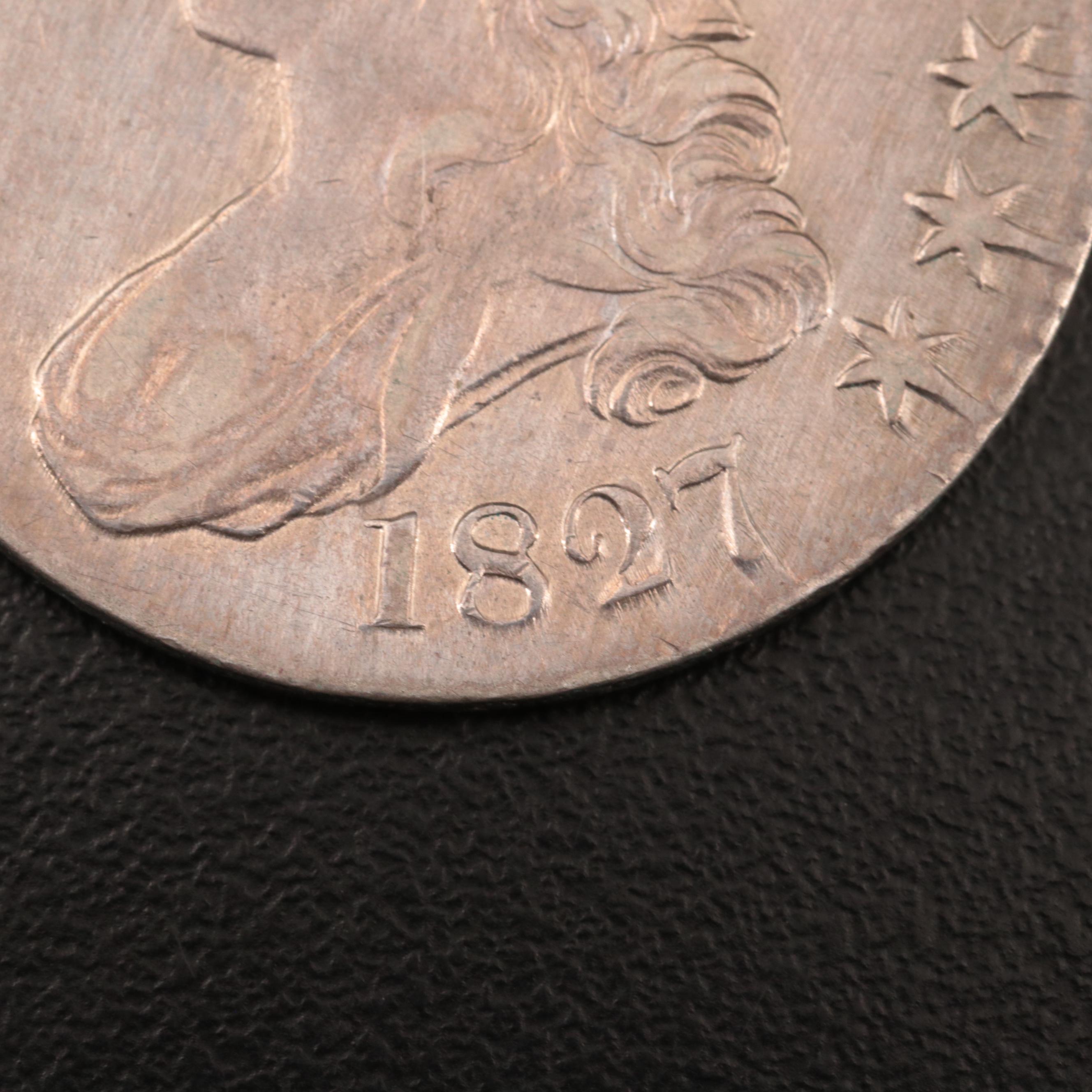 1827 Capped Bust Silver Half Dollar