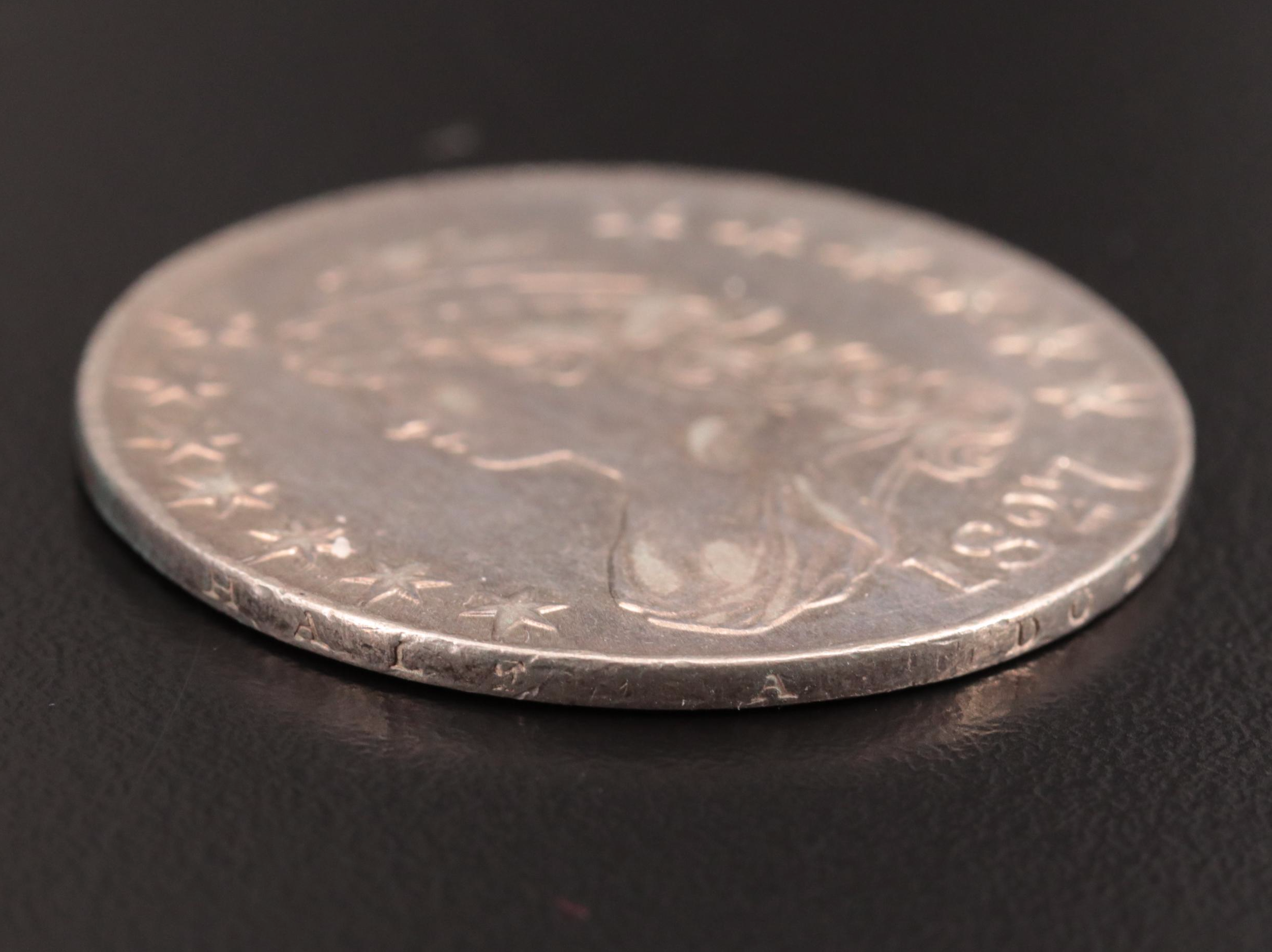 1827 Capped Bust Silver Half Dollar