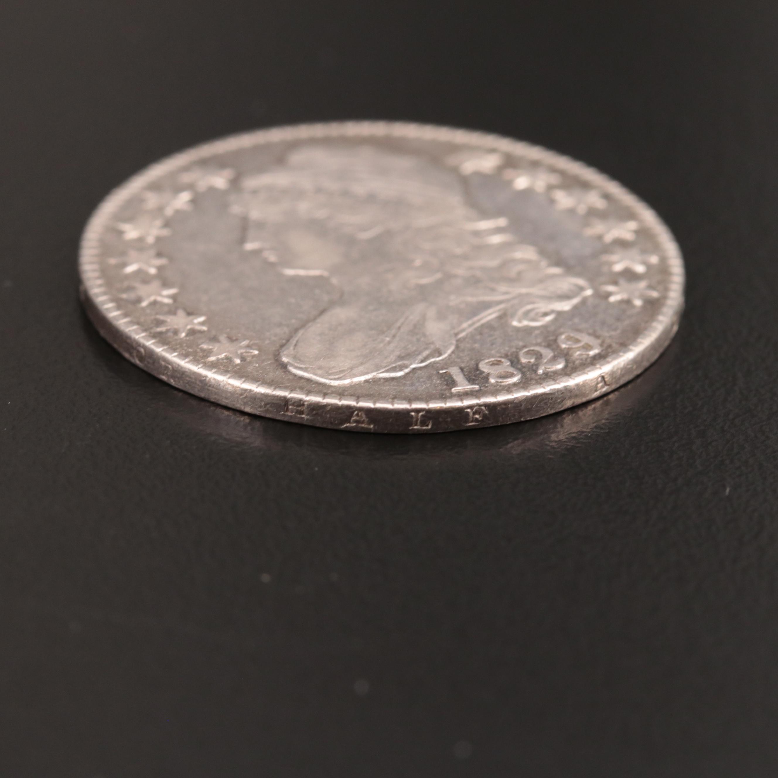 1829 Capped Bust Silver Half Dollar