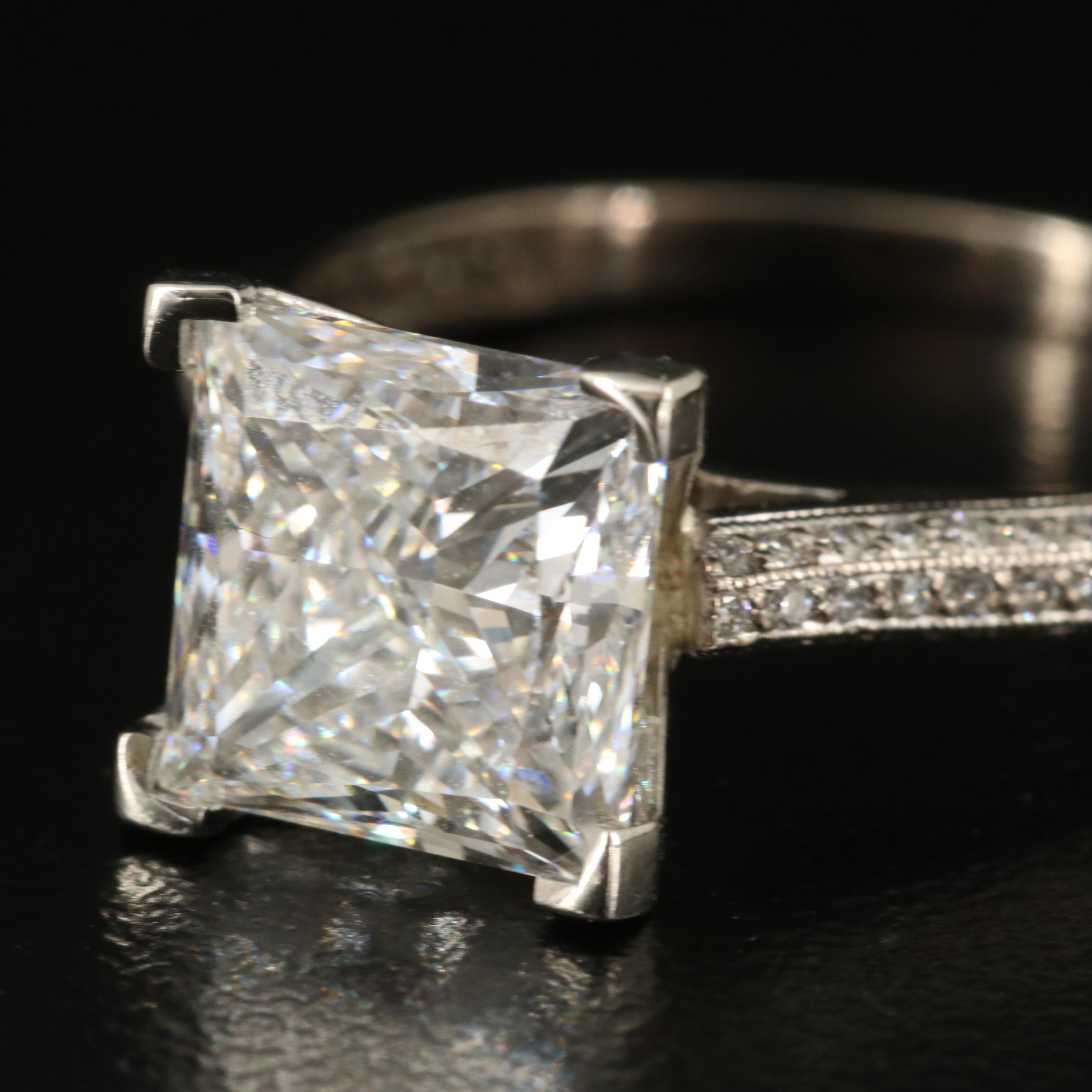 Tacori 18K 3.01 CT Lab Grown Diamond Ring with IGI Report