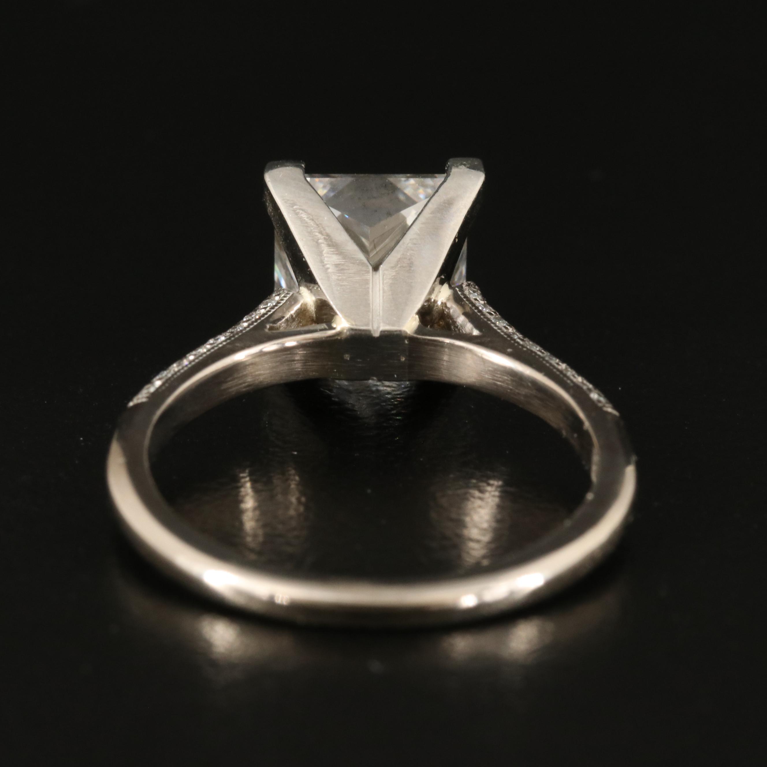 Tacori 18K 3.01 CT Lab Grown Diamond Ring with IGI Report