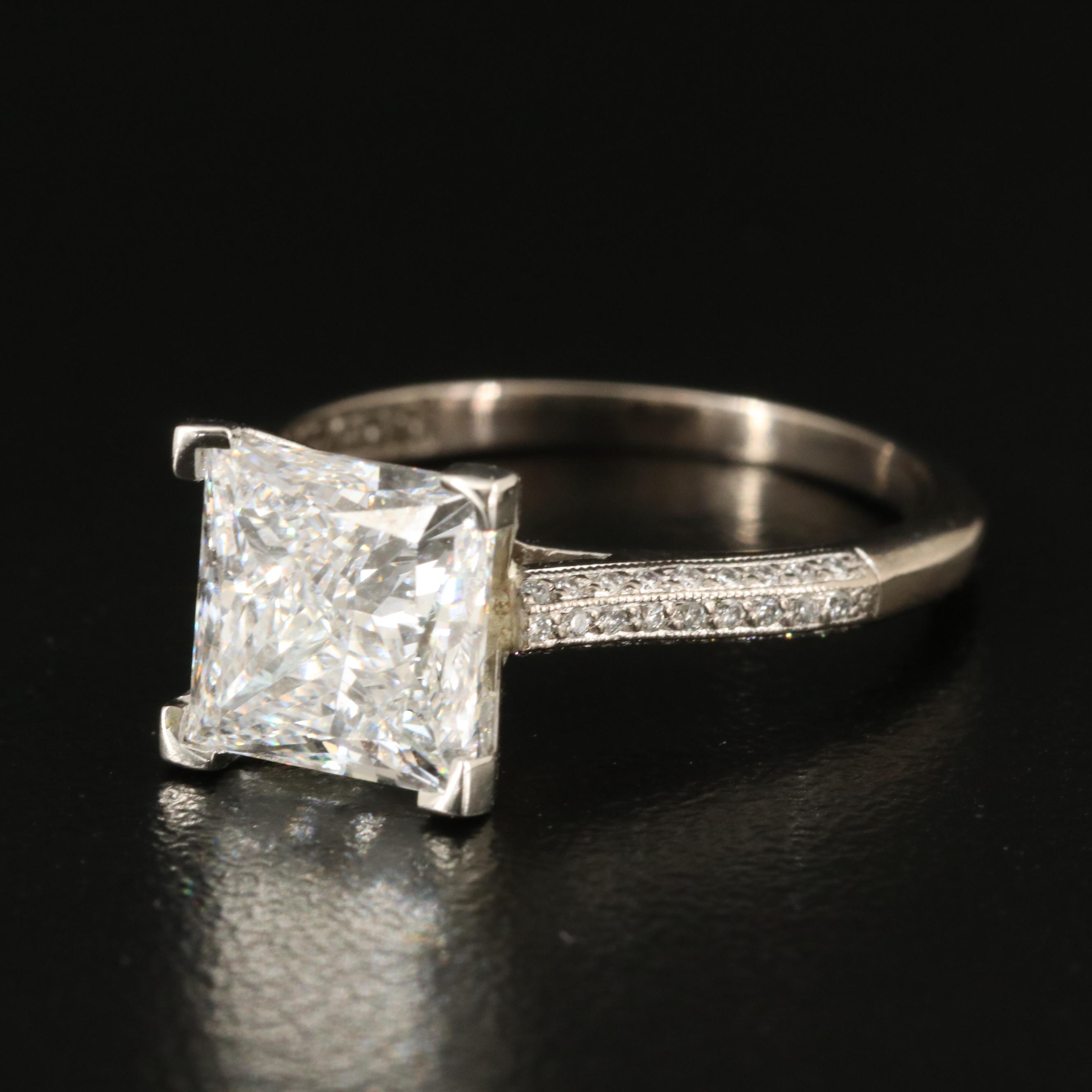 Tacori 18K 3.01 CT Lab Grown Diamond Ring with IGI Report