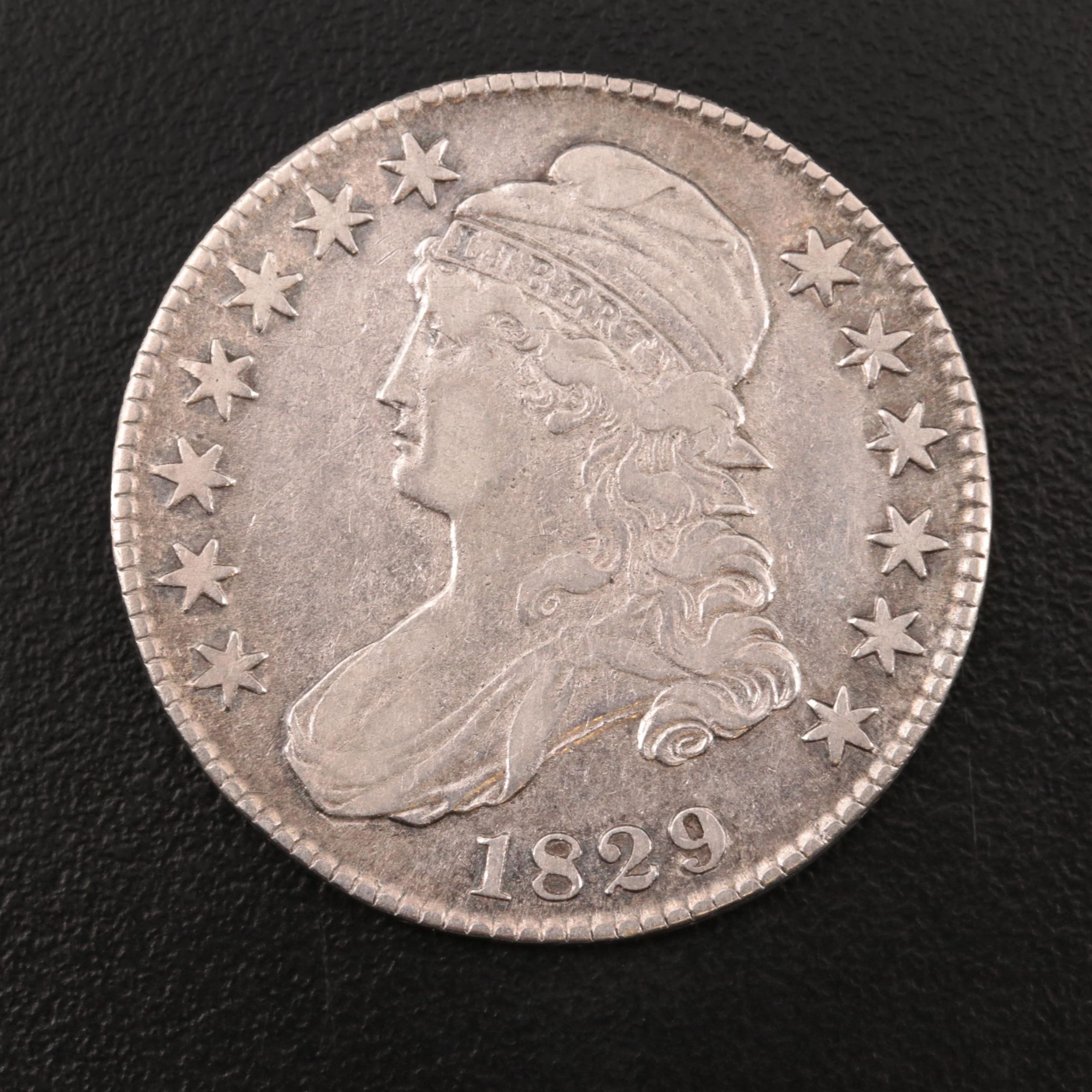 1829 Capped Bust Silver Half Dollar