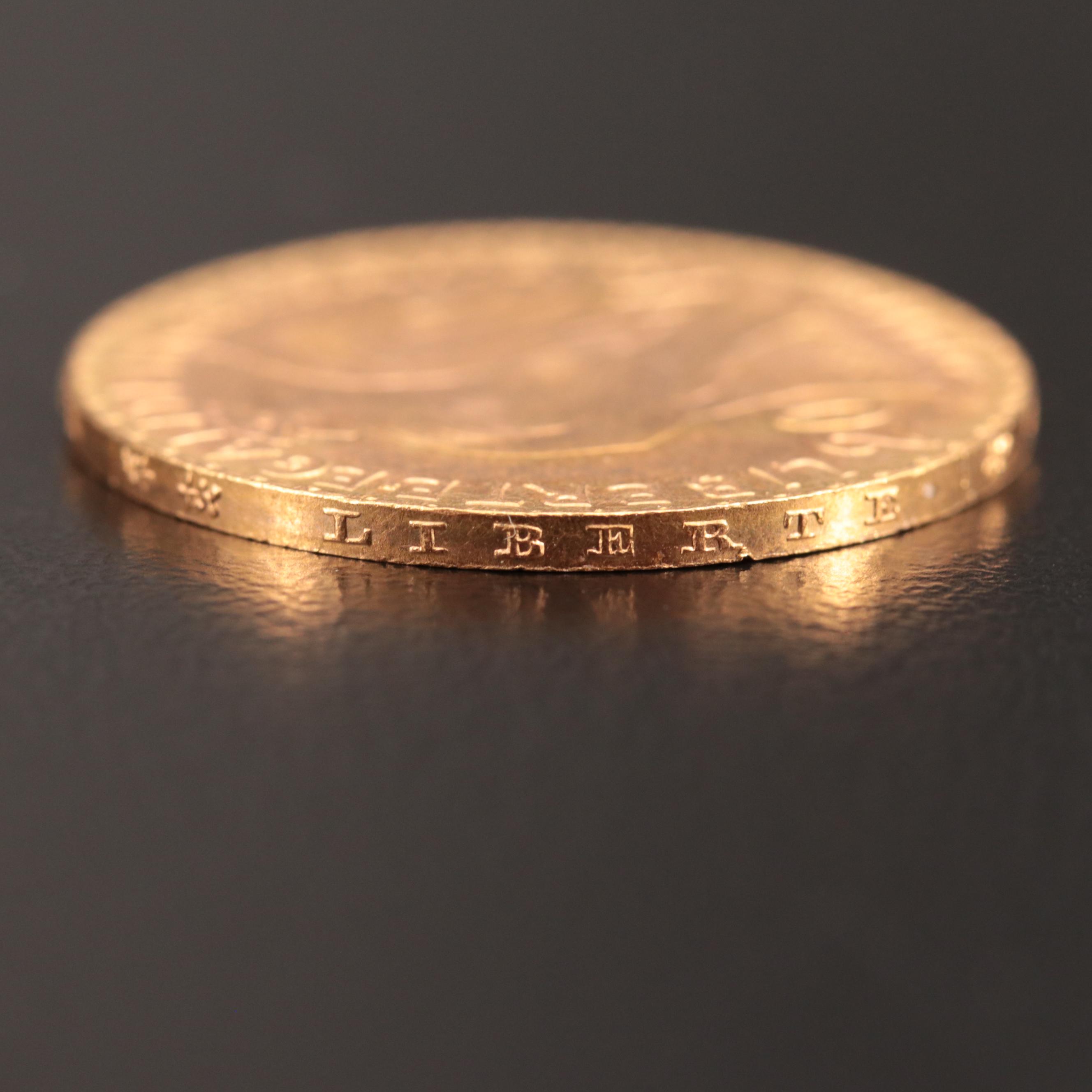 1911 France Twenty Francs Gold Coin