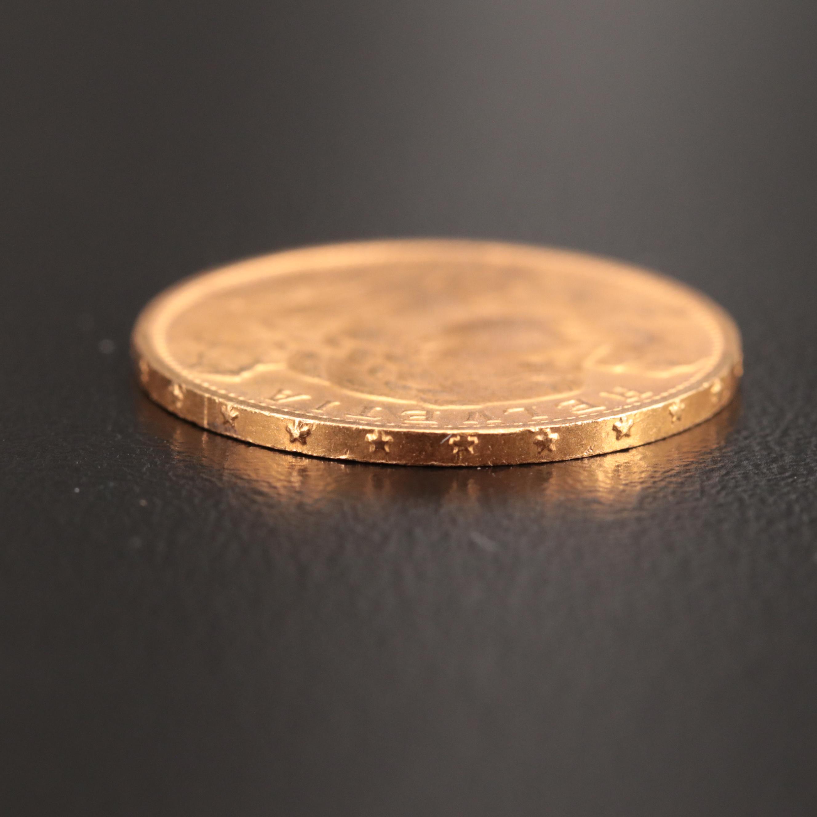 1922 B Switzerland Twenty Francs Gold Coin