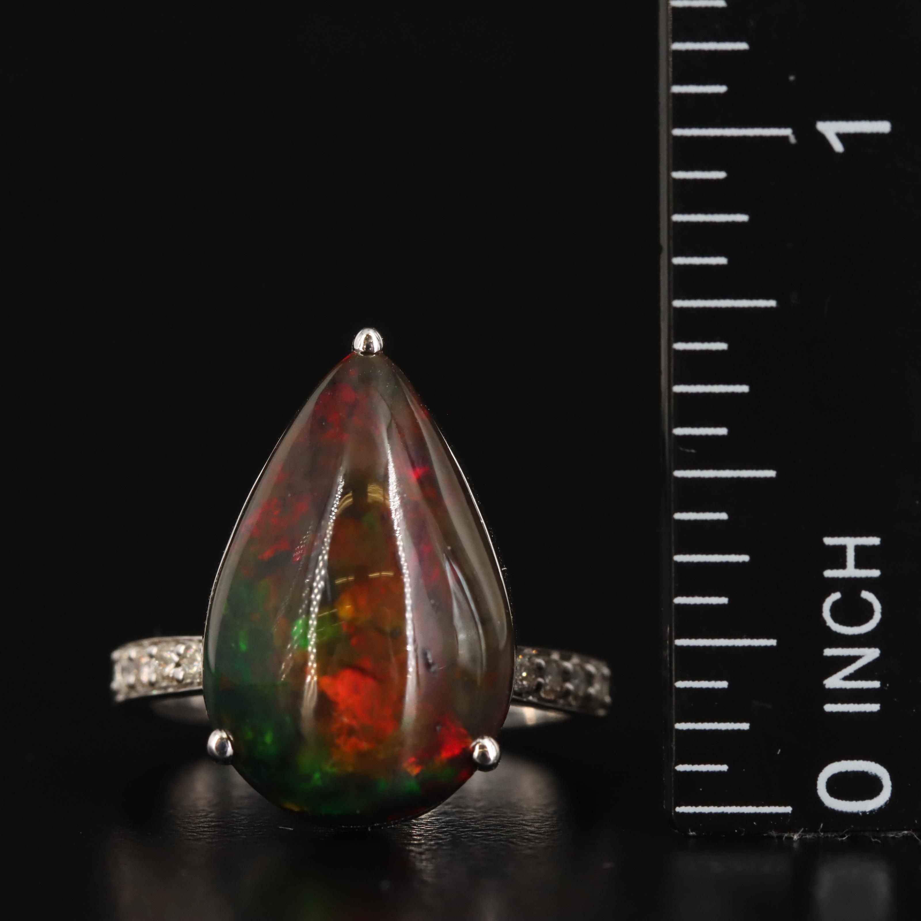 14K Opal and Diamond Ring