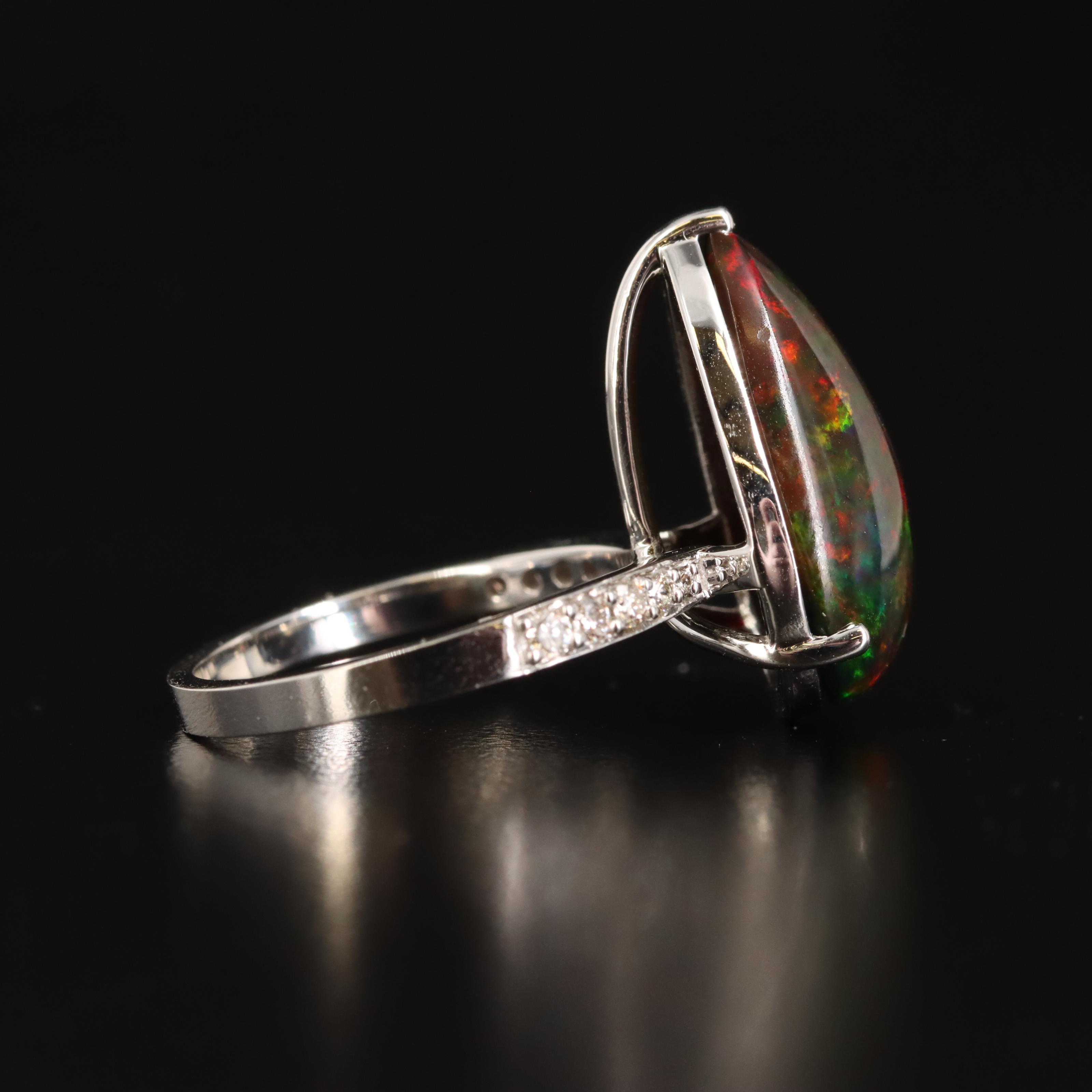 14K Opal and Diamond Ring