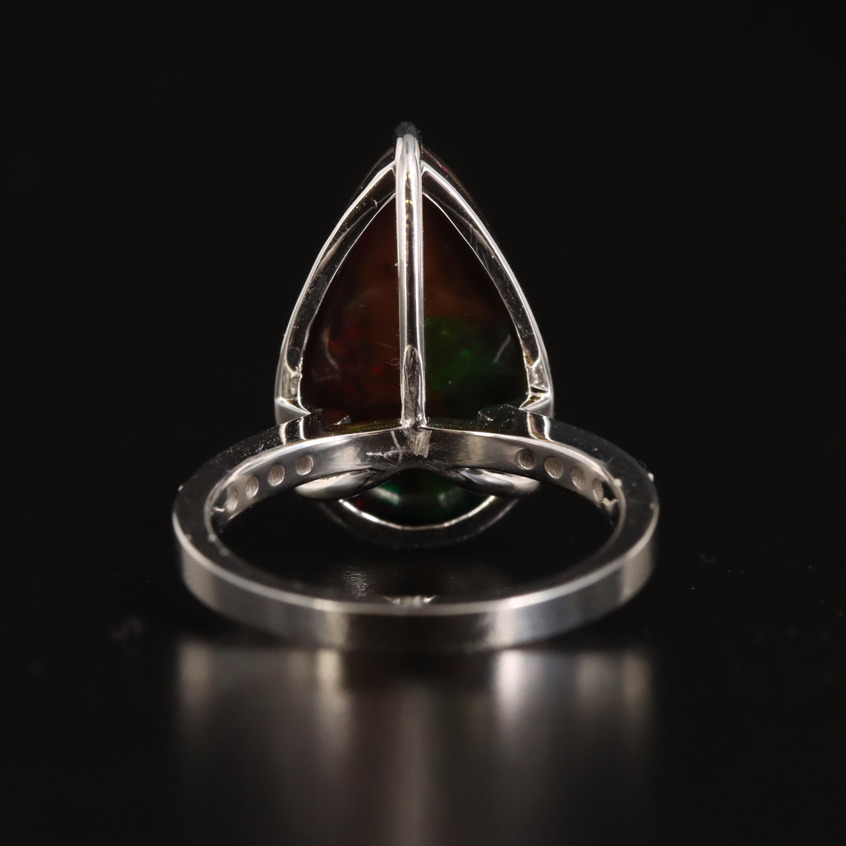 14K Opal and Diamond Ring