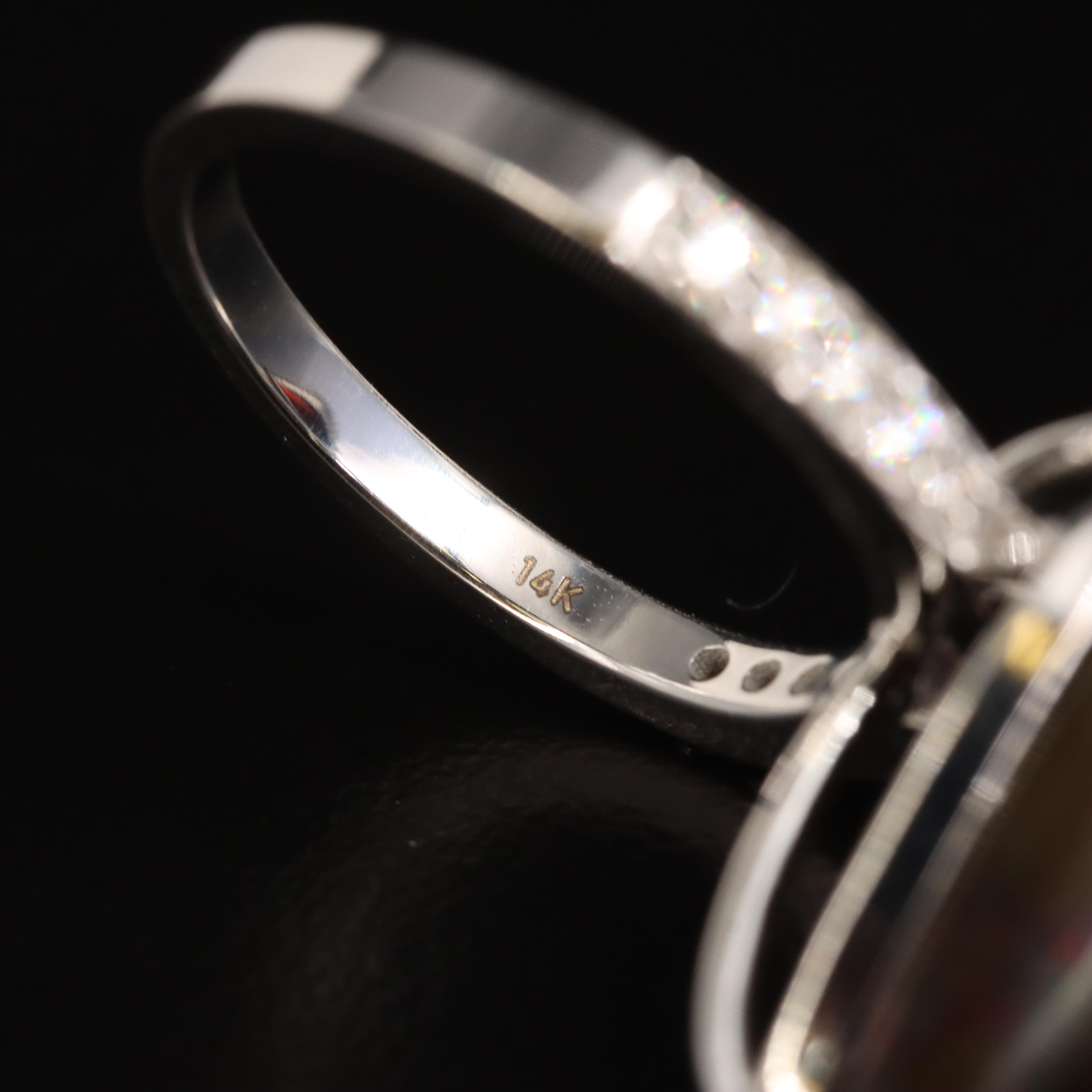 14K Opal and Diamond Ring